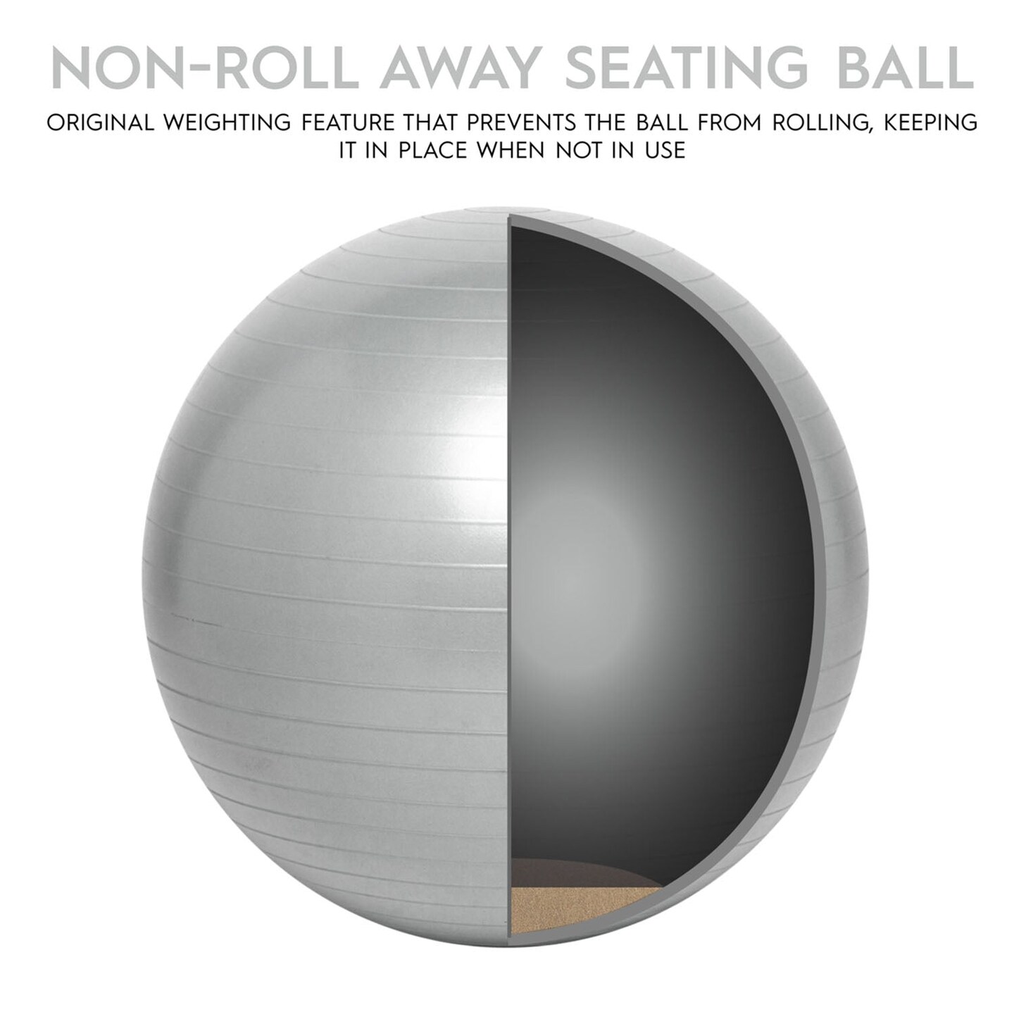 Balance Ball, 45cm, Silver