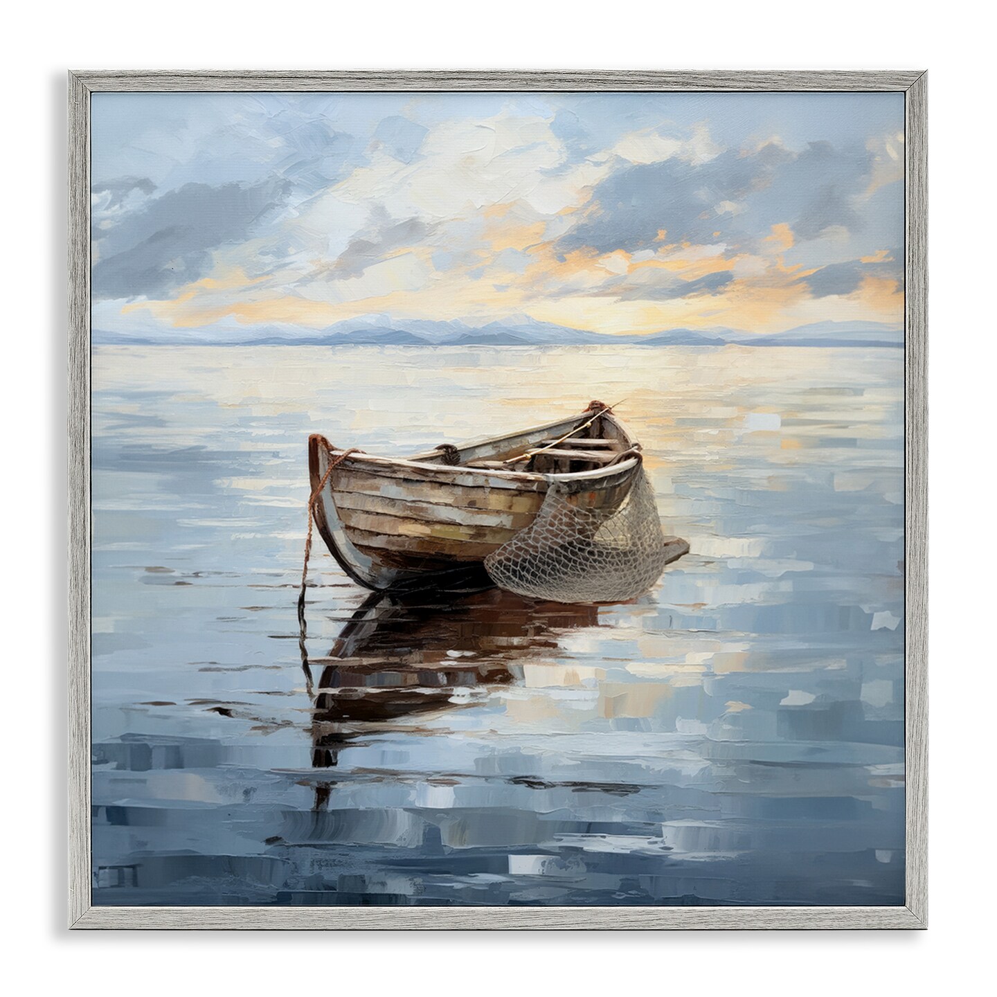 Stupell Industries Fishing Boat Painting Framed Giclee Art