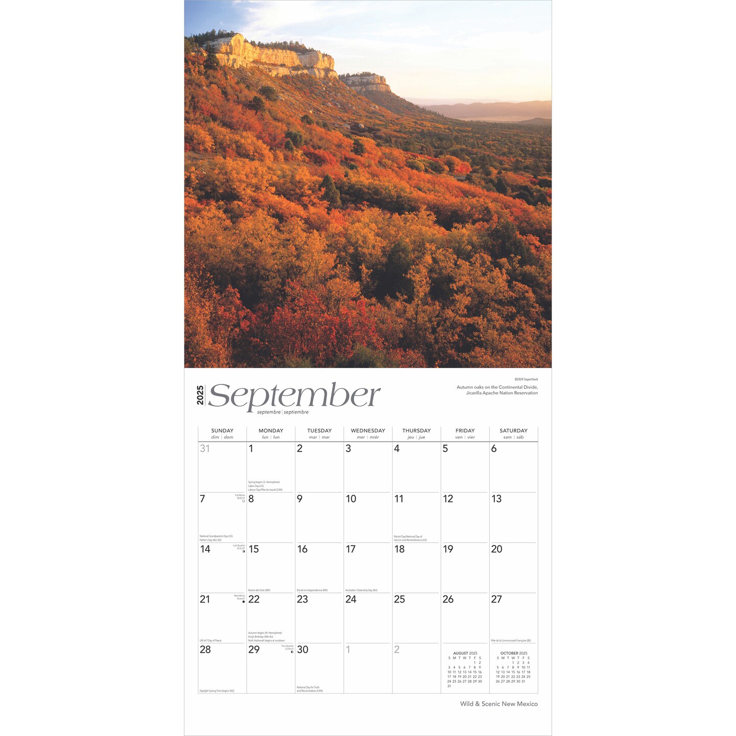 New Mexico Wild &#x26; Scenic | 2025 12 x 24 Inch Monthly Square Wall Calendar | Plastic-Free | BrownTrout | USA United States of America Southwest State Nature