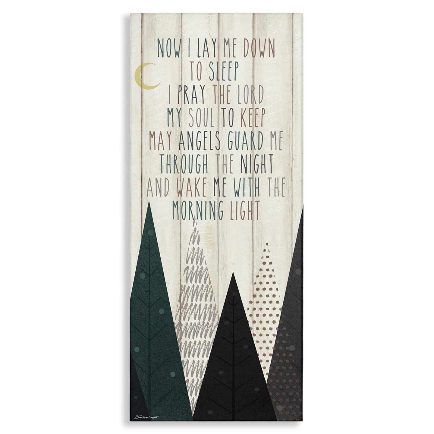 Stupell Industries Bedtime Forest Poem Canvas Wall Art