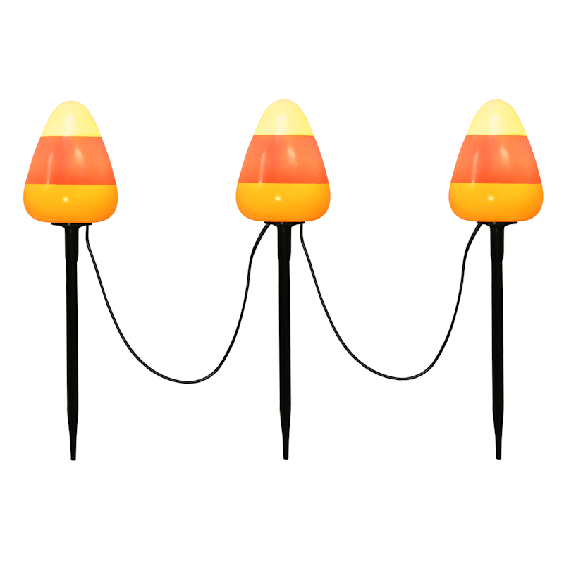 15&#x22;Candy Corn Halloween Pathway Lights