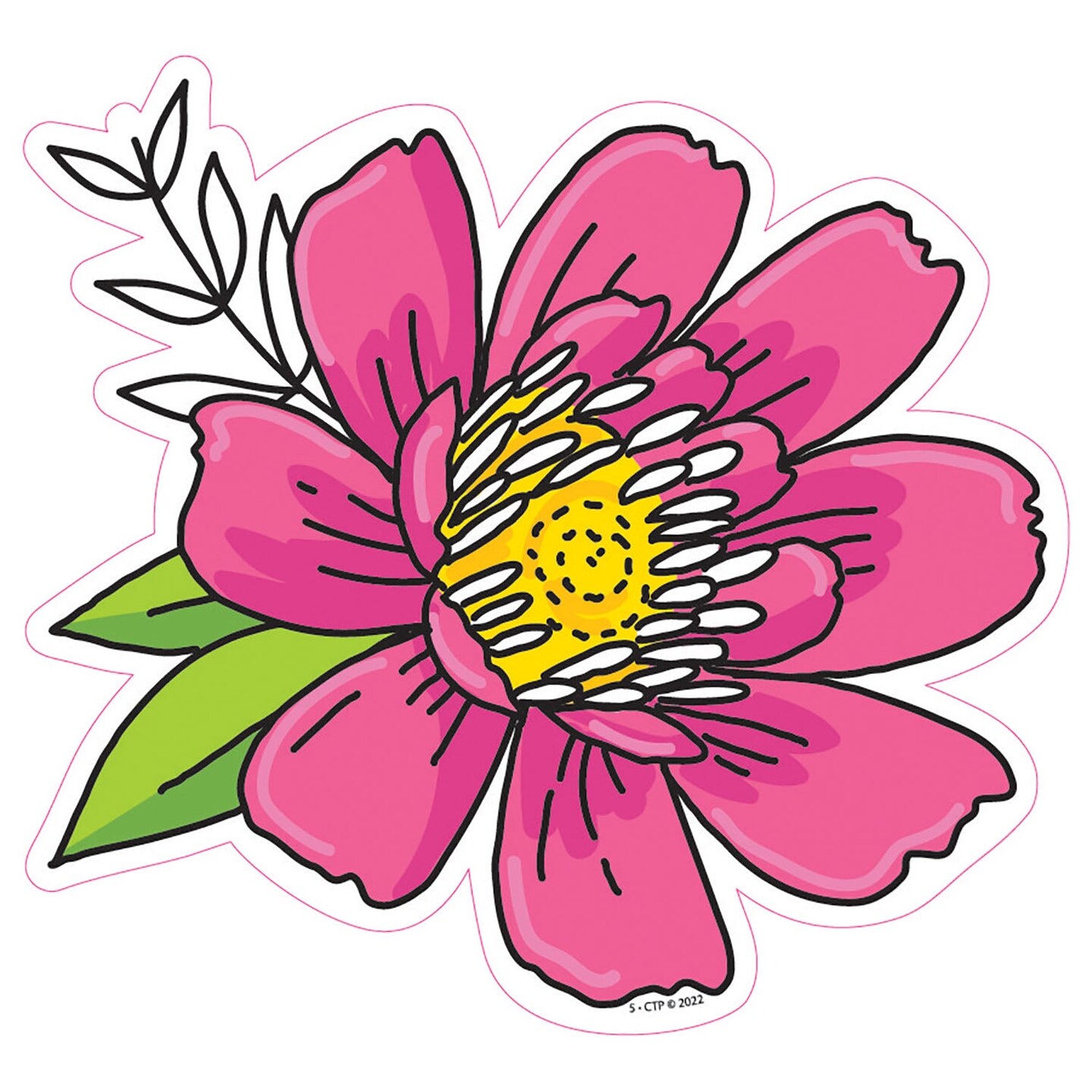 Bright Blooms Doodly Blooms 6&#x22; Designer Cut-Outs, Pack of 36