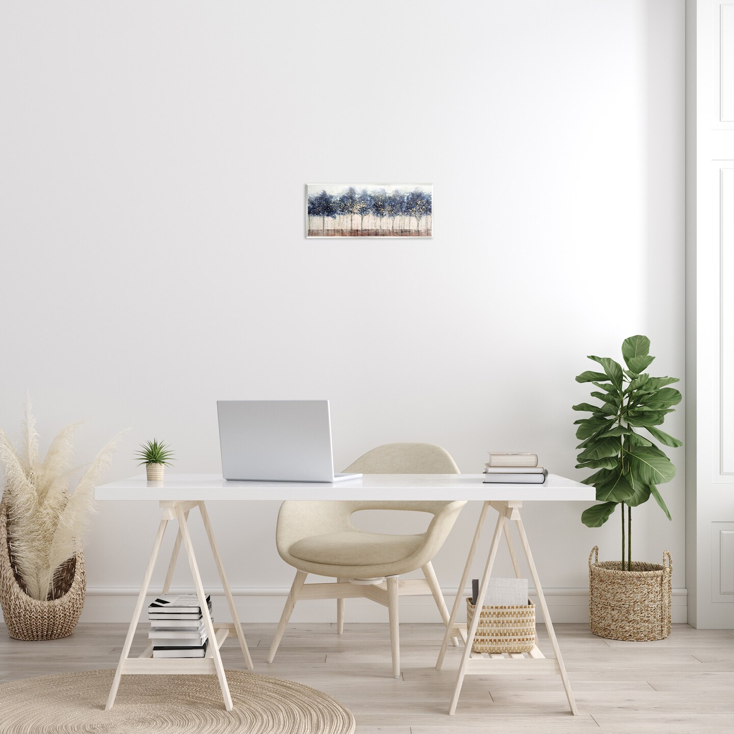 Stupell Industries Trees with Modern Splash Wall Plaque Art