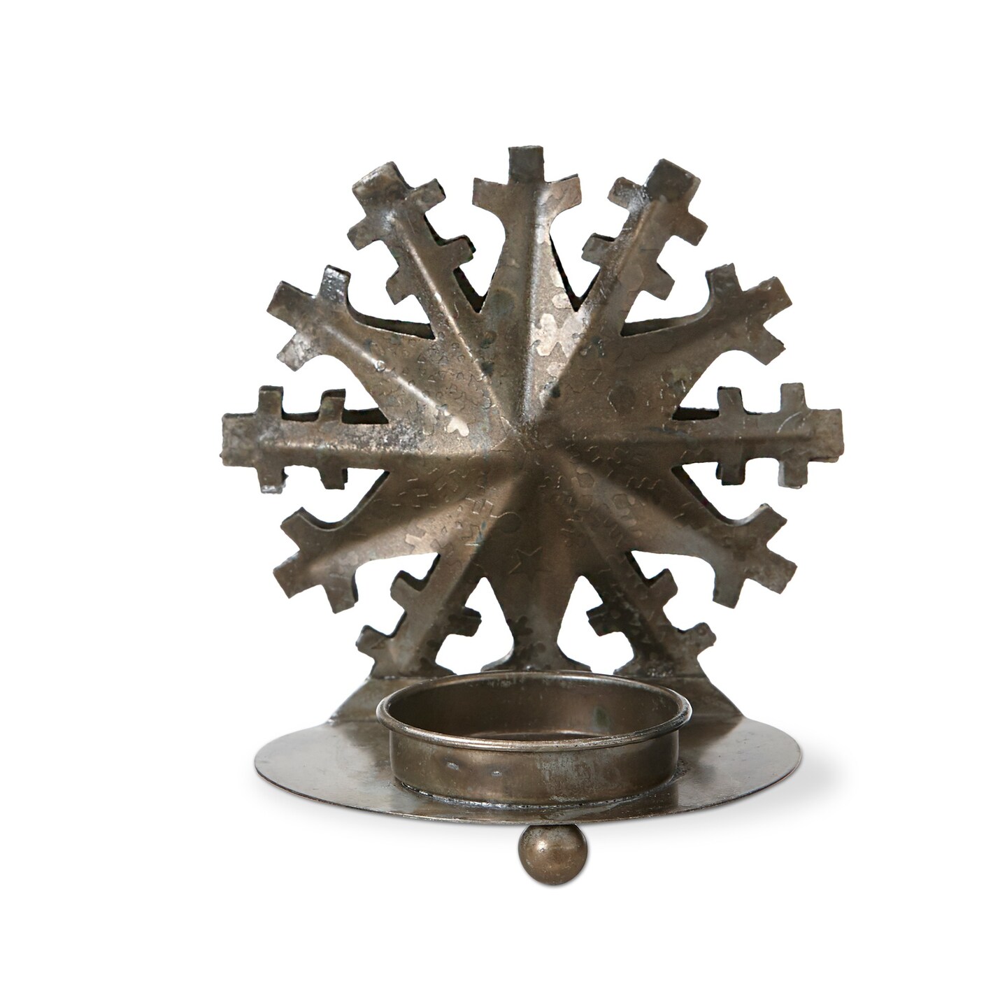 Winter Snowflake Iron Metal Tealight Candle Holder