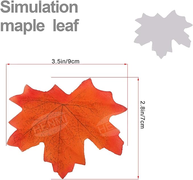 500 Pieces Artificial Maple Leaves 5 Assorted Mixed Fake Fall Maple Leaf Lifelike Looking Silk Autumn Leaf Garland for Halloween Decorations for fall parties, festivals, and Thanksgiving tables