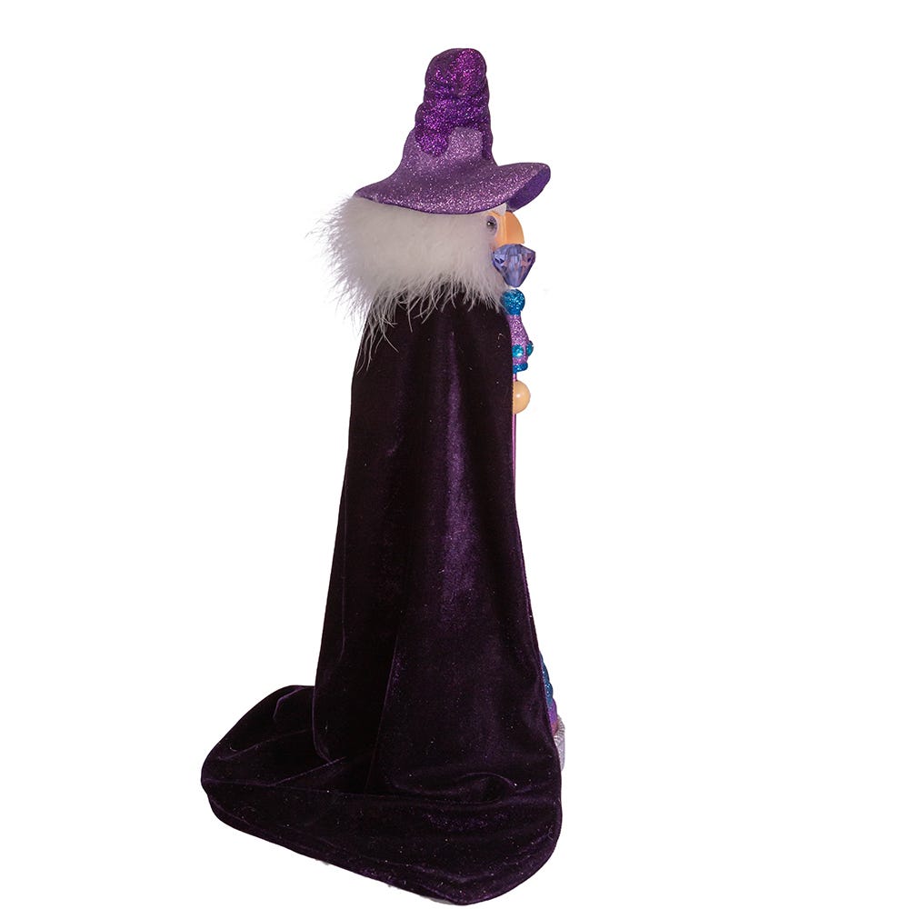 Kurt Adler 18-Inch Hollywood&#x2122; Purple Wizard Nutcracker