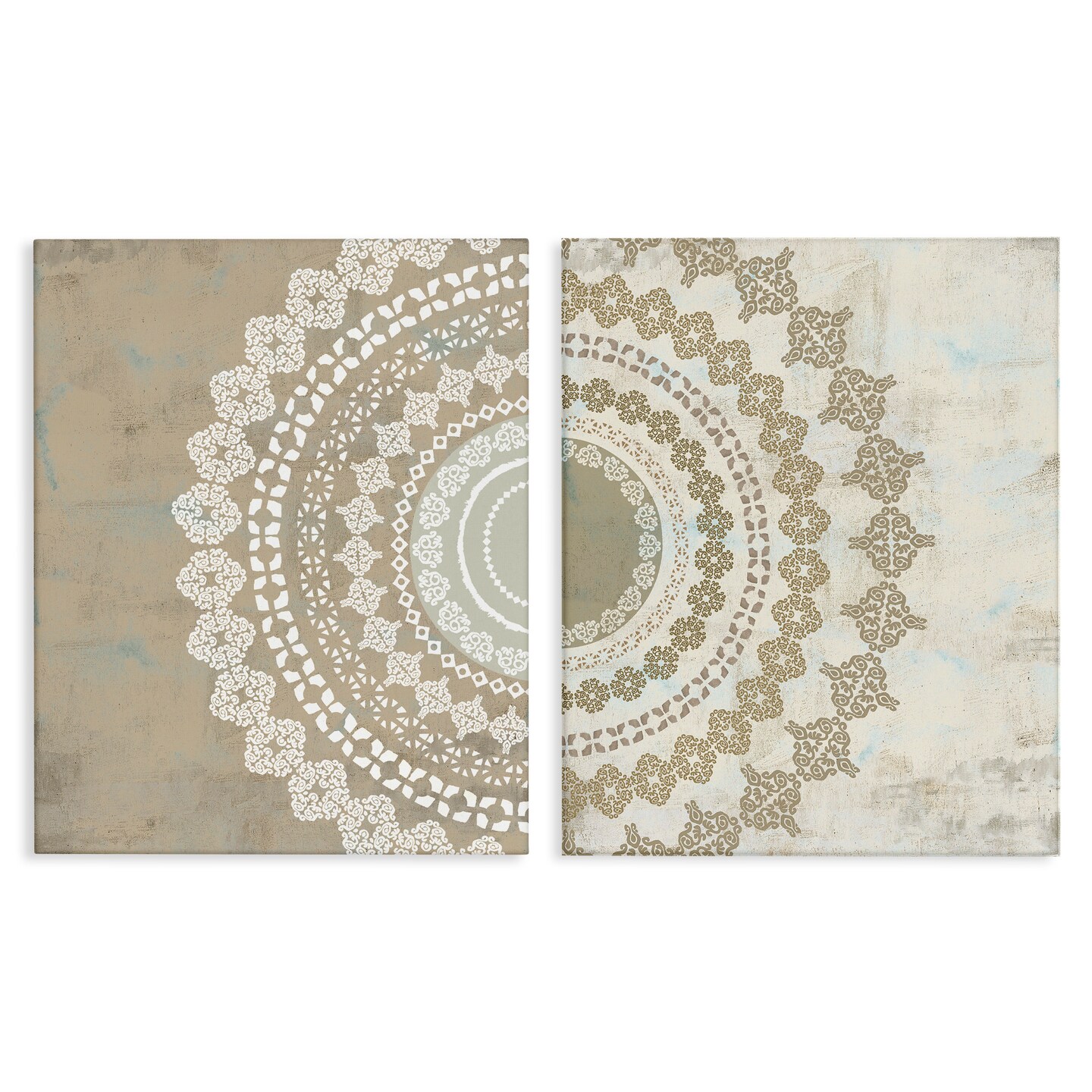 Stupell Industries Rustic Mandala Boho Pattern Canvas Wall Art
