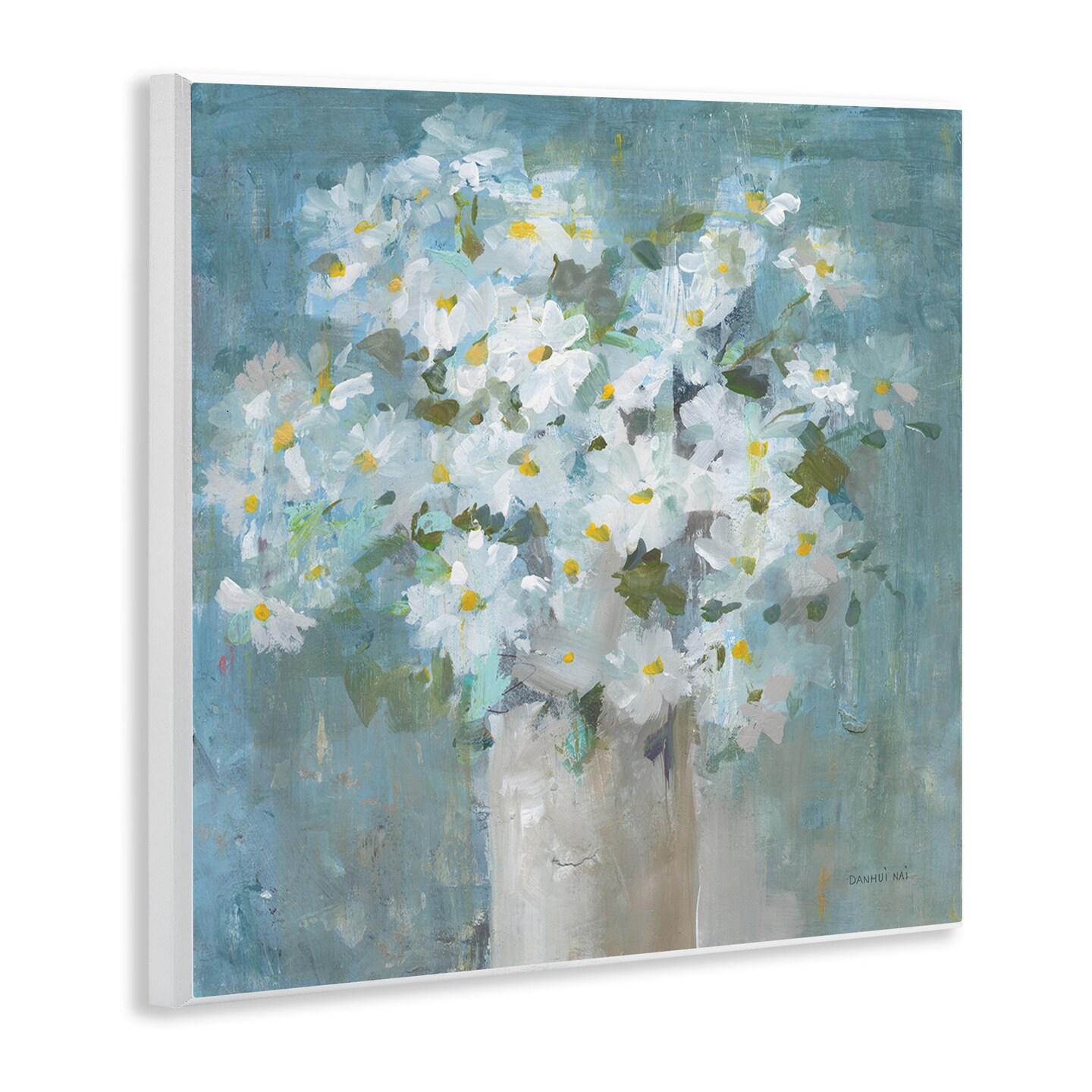 Stupell Industries White Daisy Blooms Abstract Flowers Wall Plaque Art