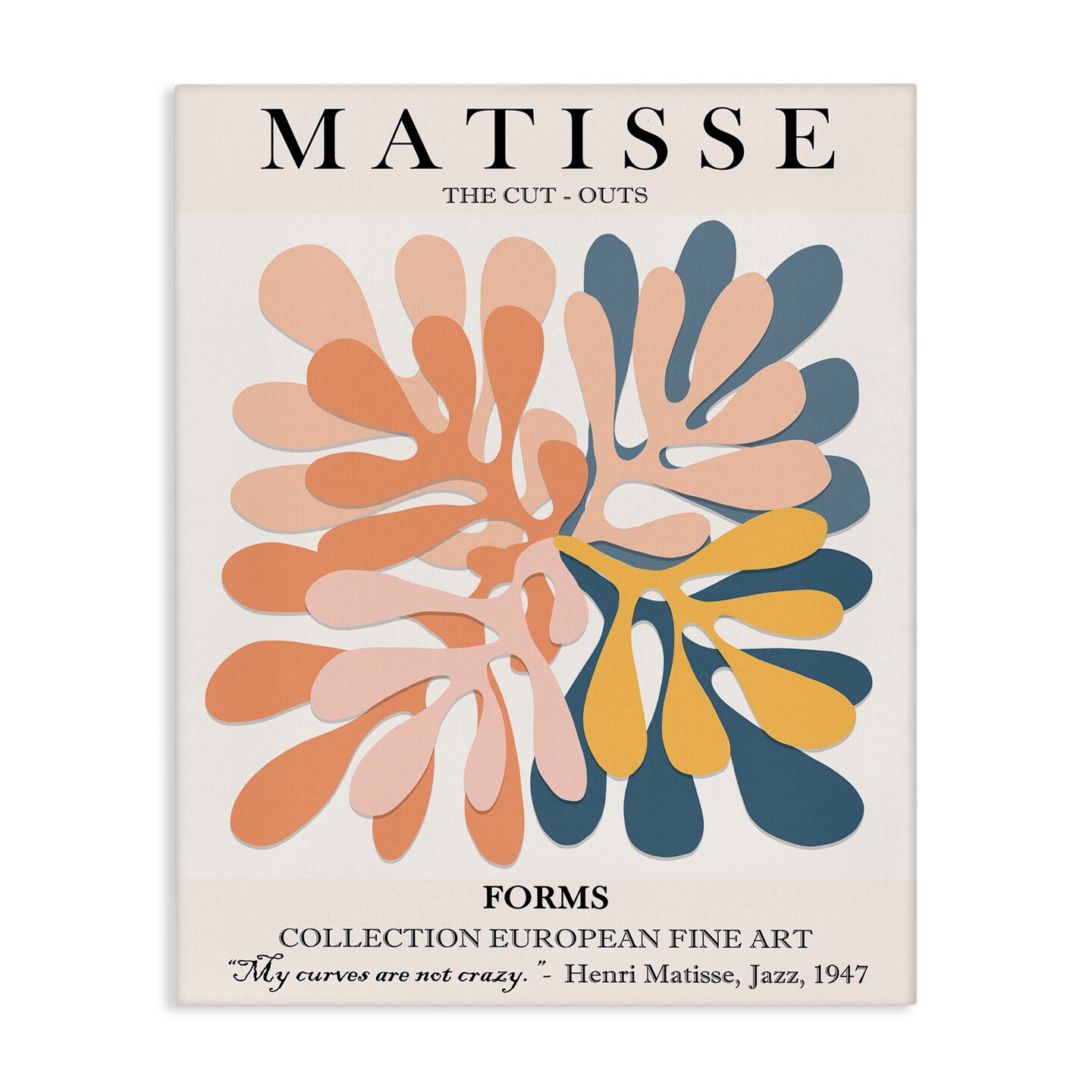 Stupell Industries Classical Matisse Cut Out Forms Canvas Wall Art