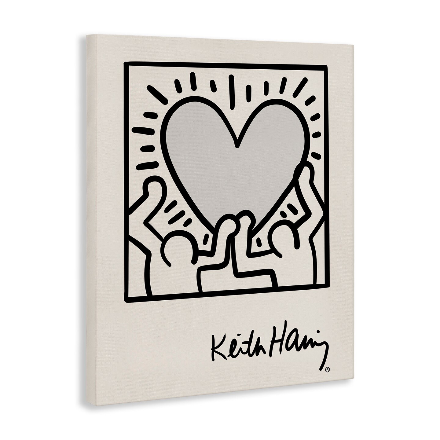 Stupell Industries Classic Heart Symbol Keith Haring Canvas Wall Art