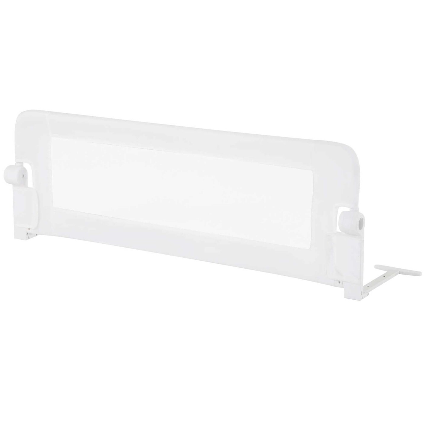 Costway 1/2 PCS 42" Toddler Foldable Bed Rail with Adjustable Safety Strap Bedrail Guard White