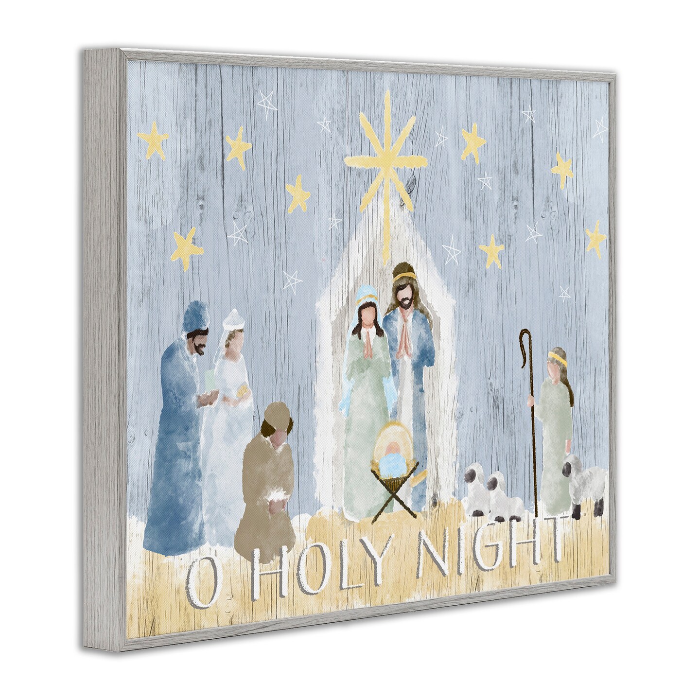 Stupell Industries Nativity Barn Stable Scene Framed Giclee Art