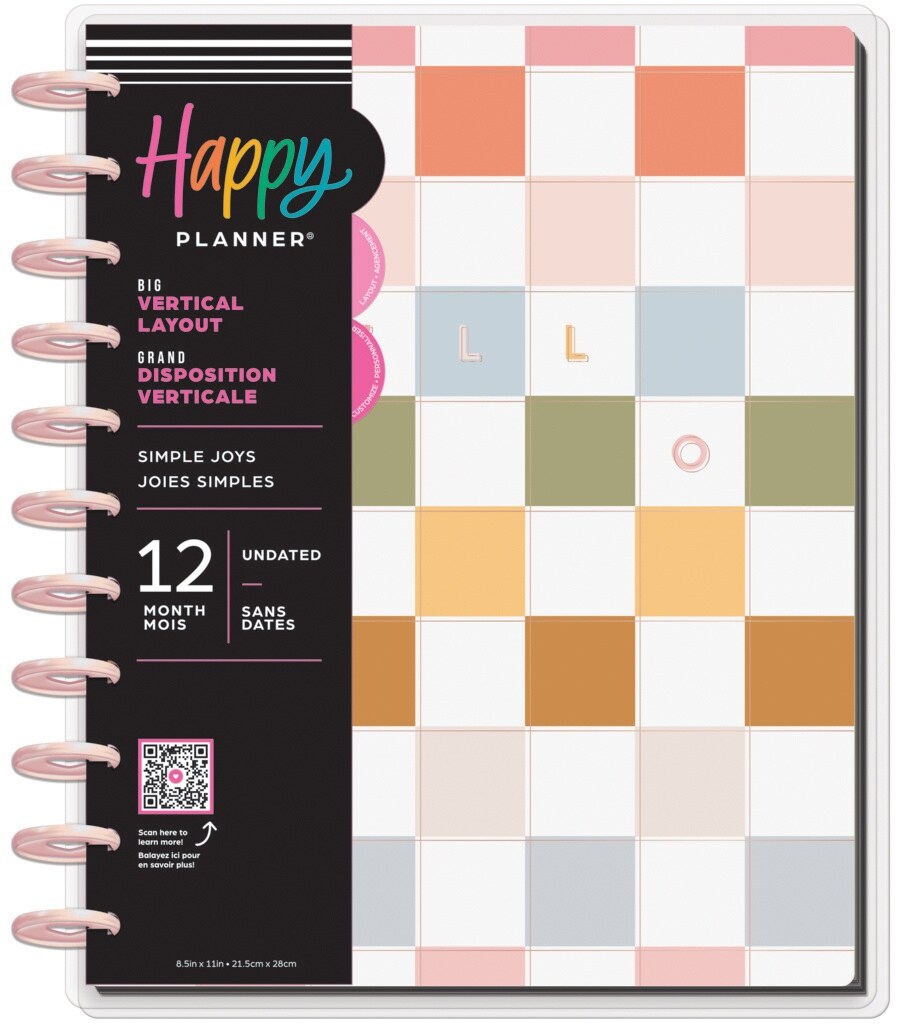 Happy Planner 12-Month Undated Big Planner-Simple Joys