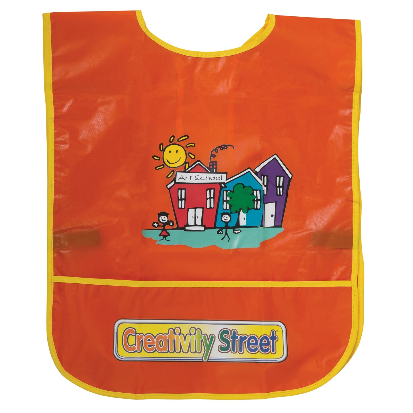 Children&#x27;s Artist Smock, Ages 3 to 8, Orange, 15&#x22; x 12&#x22;, 1 Piece