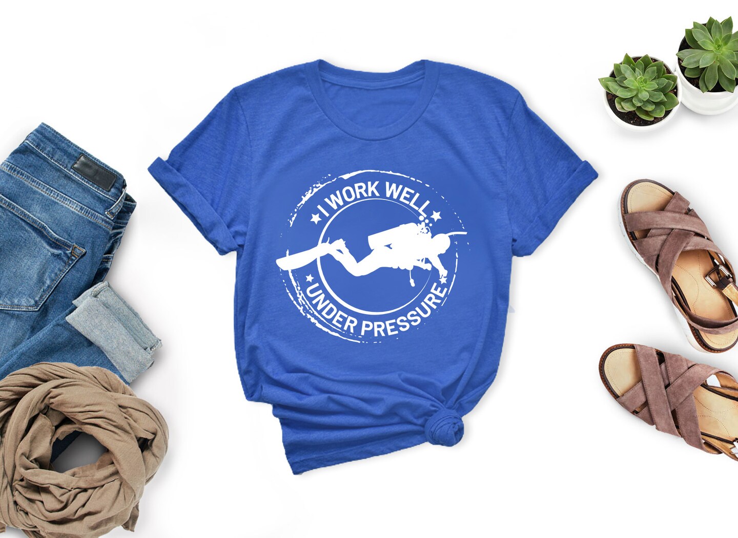 Scuba Diver Shirt, Dive T-Shirt, Under Pressure Tee, Diver Gift, Scuba Apparel, Ocean Lover Shirt, Dive Gear, Scuba Life, Diver Merchandise product 4