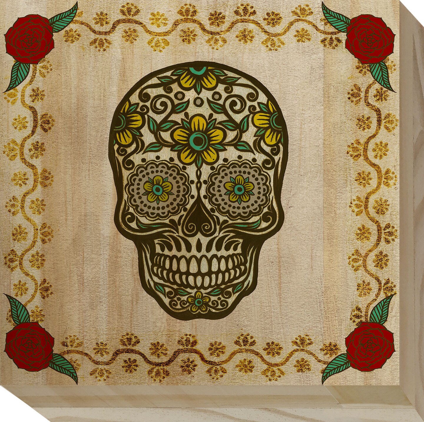 D&#xED;a de Los Muertos Wood Block Signs