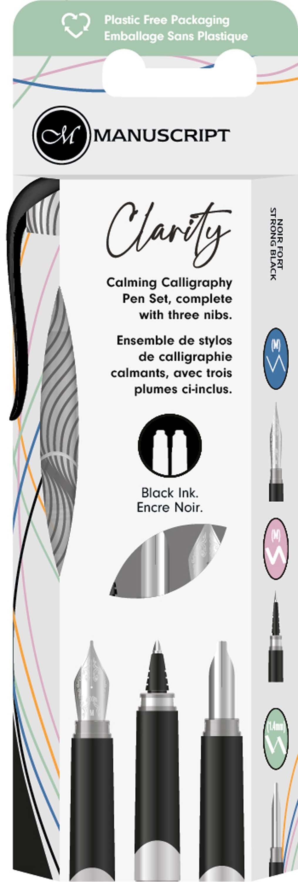 Manuscript Clarity Fountain Pen Set-Black
