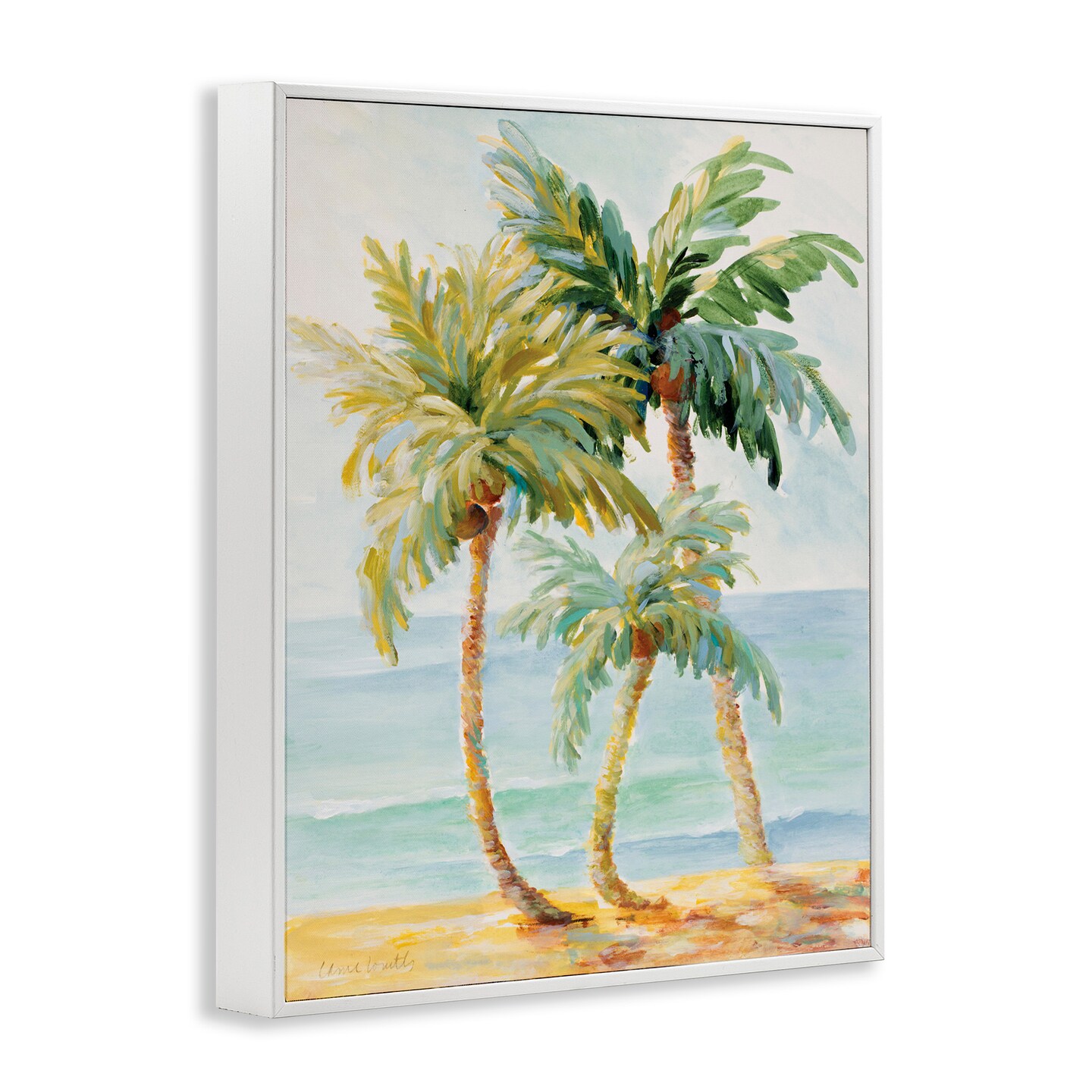 Stupell Industries Tropical Palm Trees on Sand Framed Giclee Art
