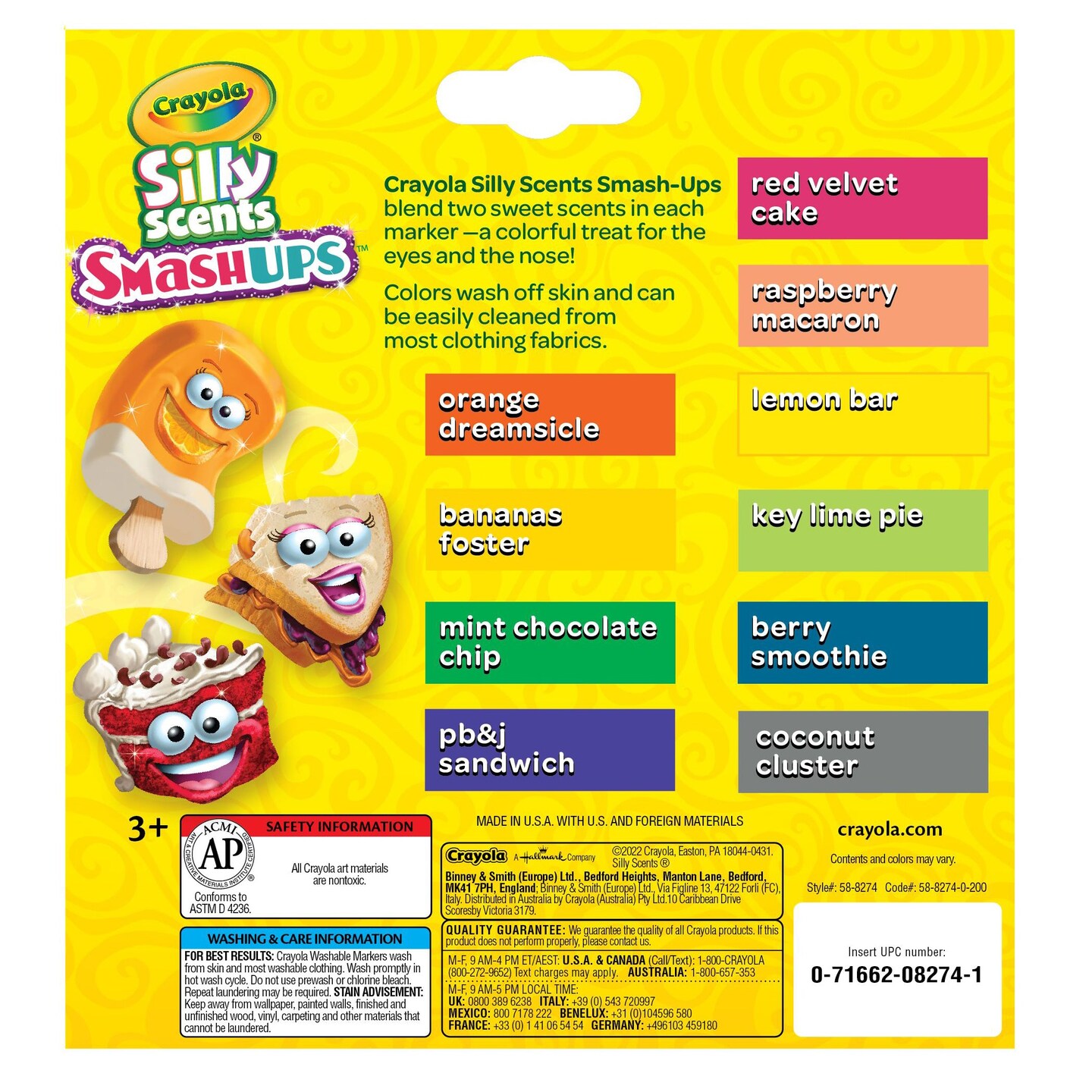 Silly Scents&#x2122; Smash Ups Broad Line Washable Scented Markers, 10 Count