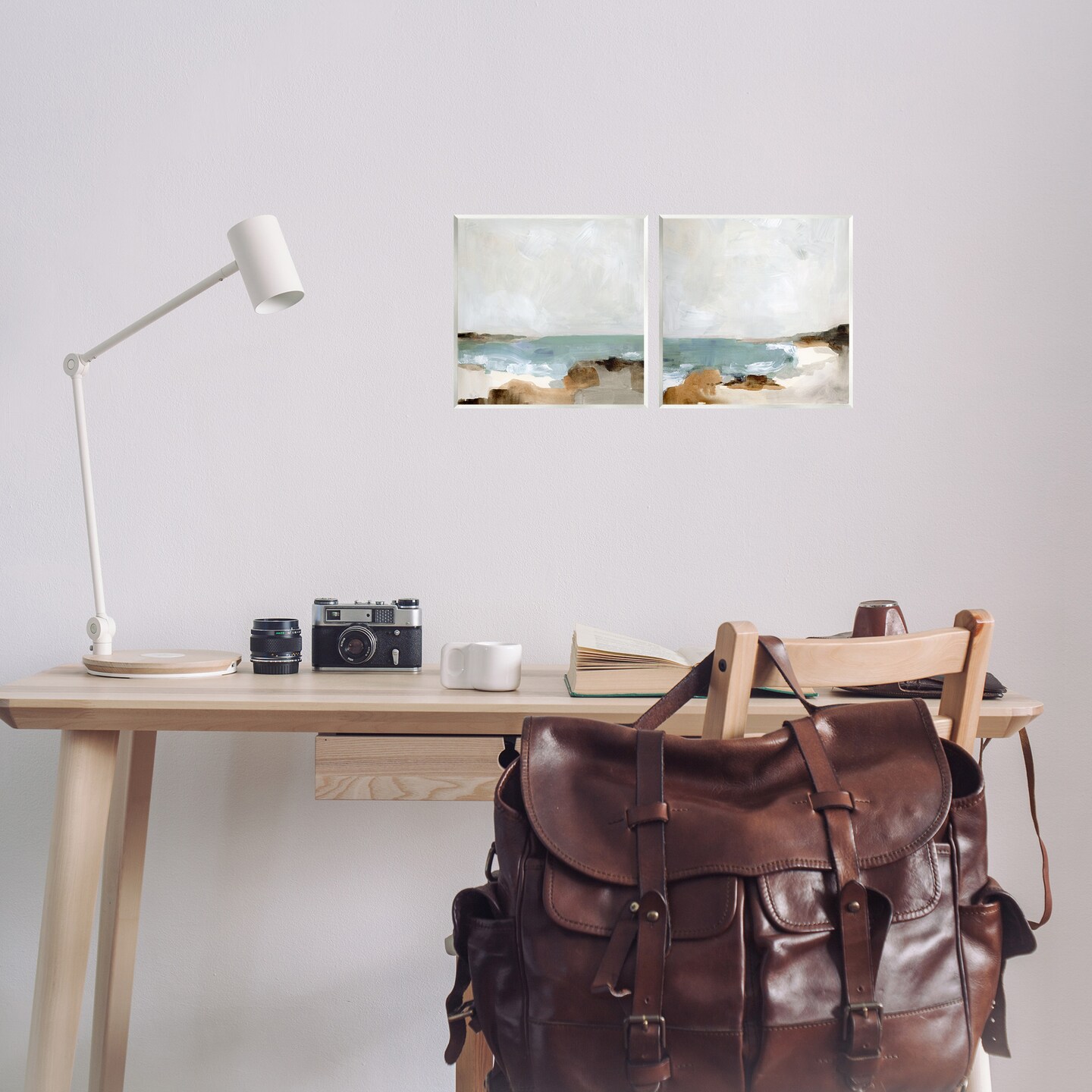 Stupell Industries Abstract Beach Cove Landscape Cliffs Wall Plaque Art