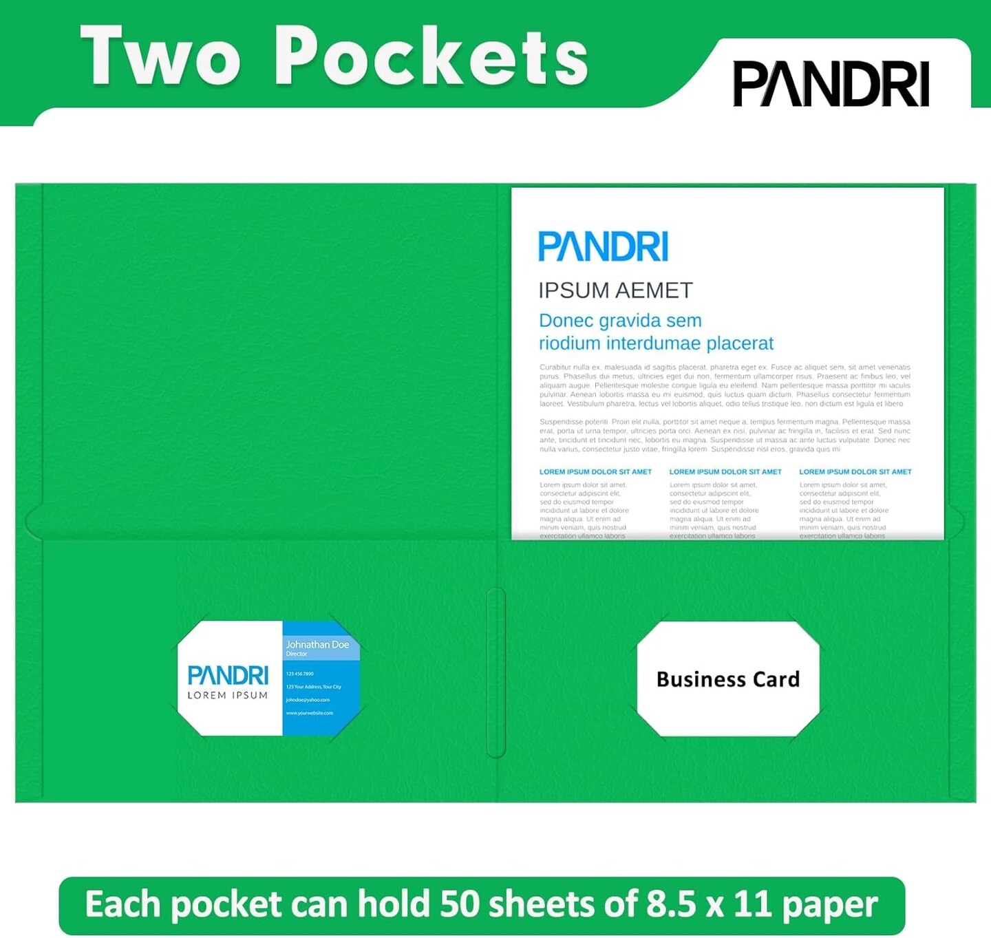 Two Pocket Folders,  75 Pack 2 Pocket Folders, Letter Size Paper File Folder for School Office Home Business, Assorted 5 Colors