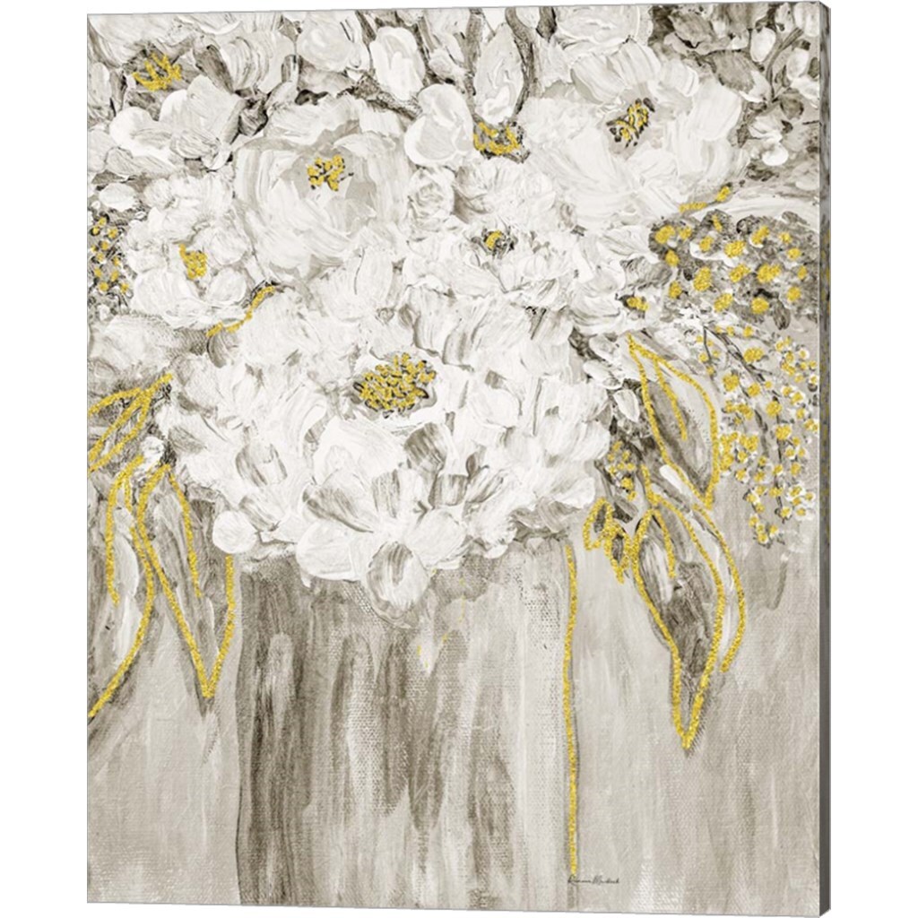 Golden Age Floral by Ramona Murdock 12" x 15" Canvas Wall Art (Set of 2)