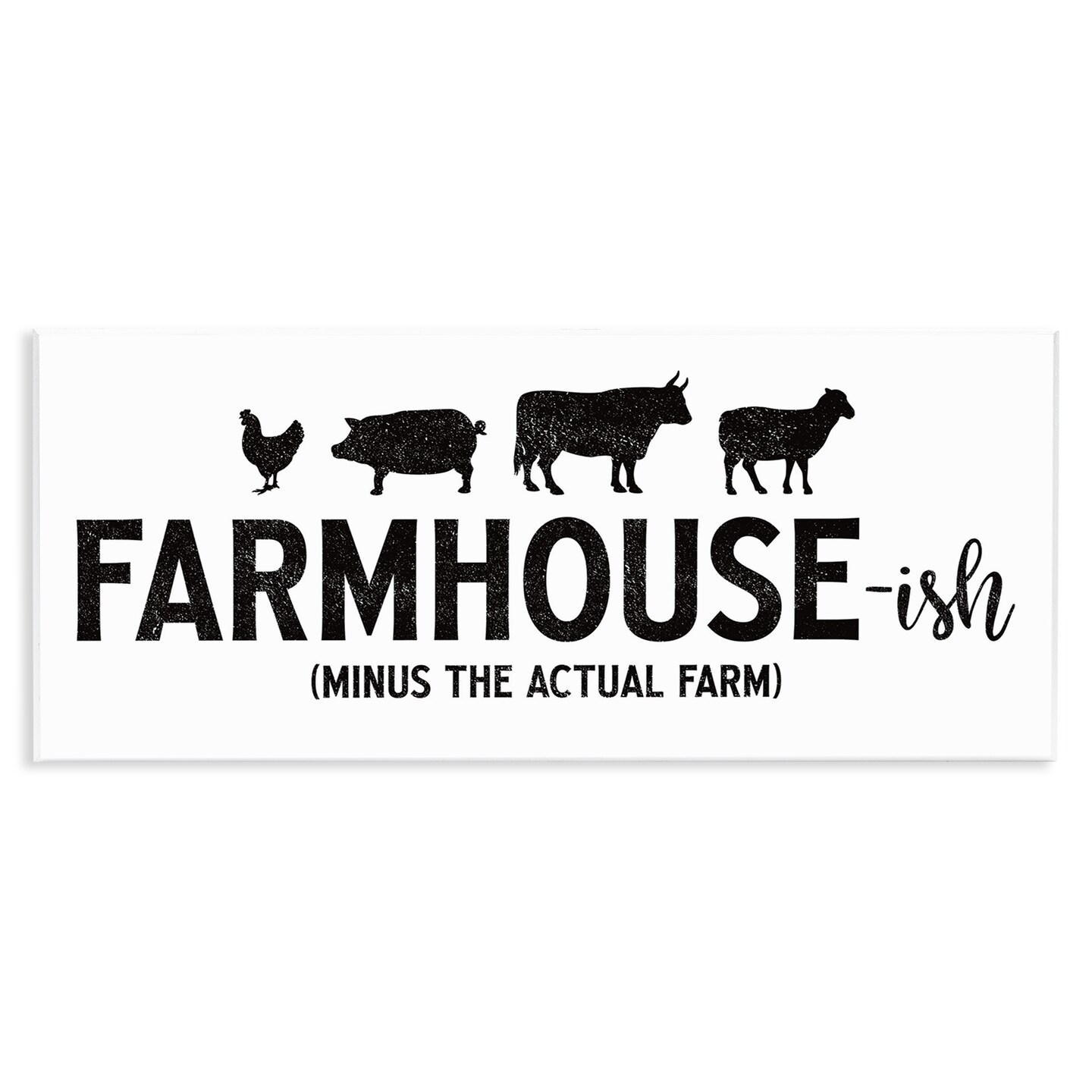 Stupell Industries Farmhouse-ish Funny Country Phrase Wall Plaque Art