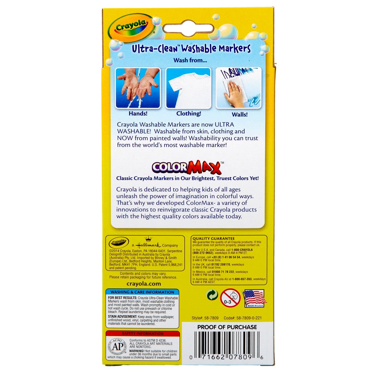 Washable Formula Markers, Fine Tip, 8 Classic Colors