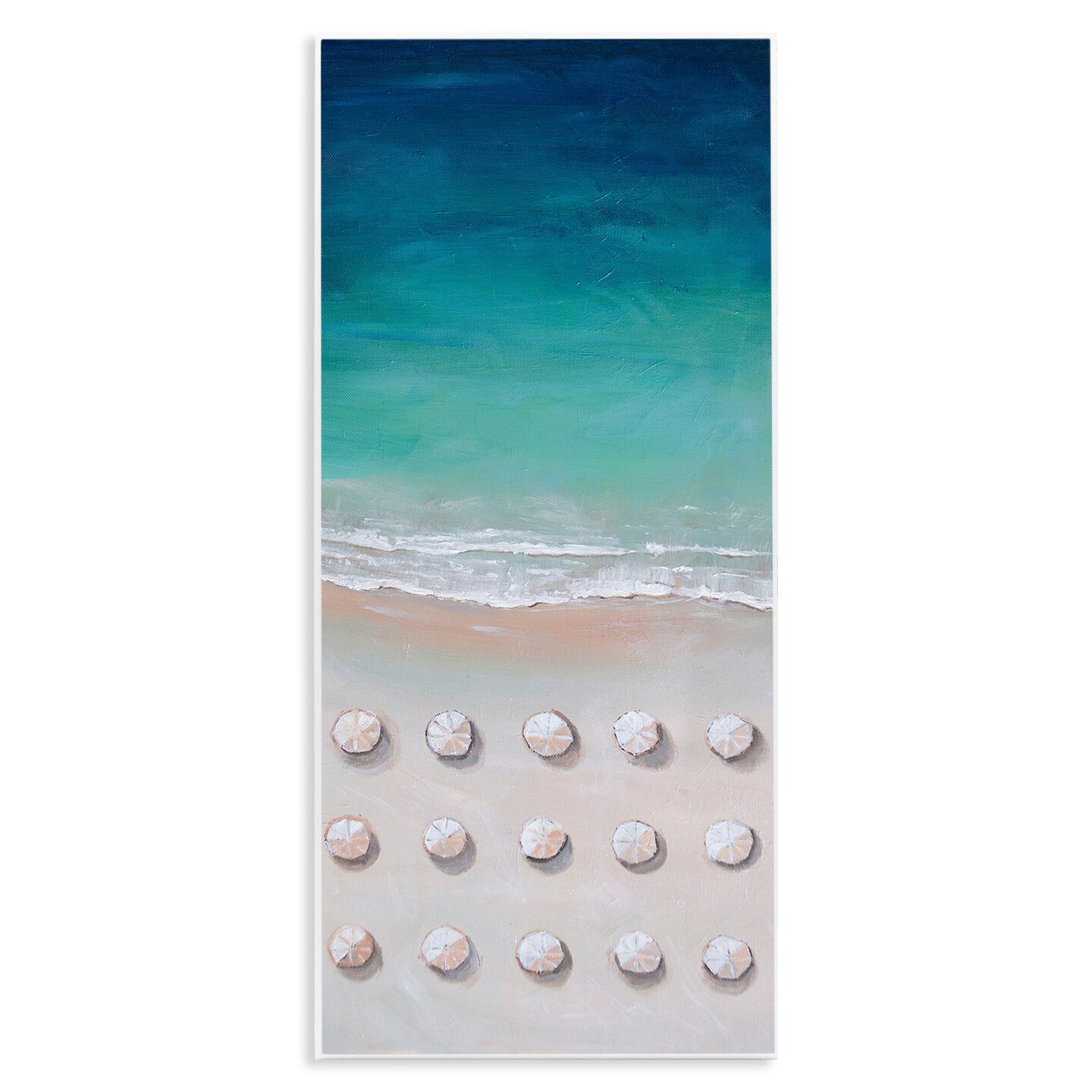 Stupell Industries Aerial Umbrellas on Beach Coast Wall Plaque Art