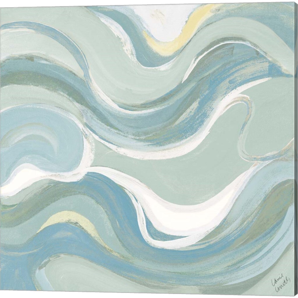 Coastal Curvilinear by Lanie Loreth 14&#x22; x 14&#x22; Canvas Wall Art (Set of 2)
