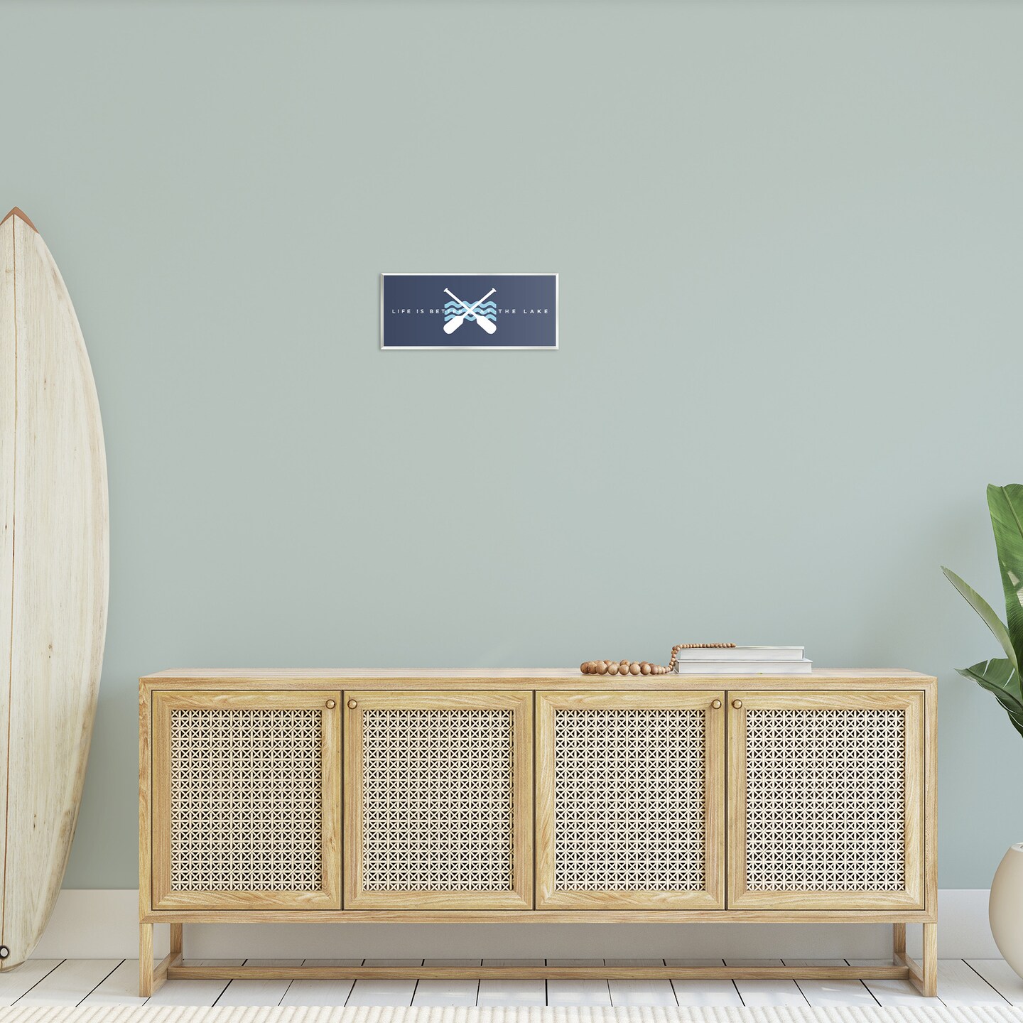 Stupell Industries Better At Lake with Crossed Oars Wall Plaque Art