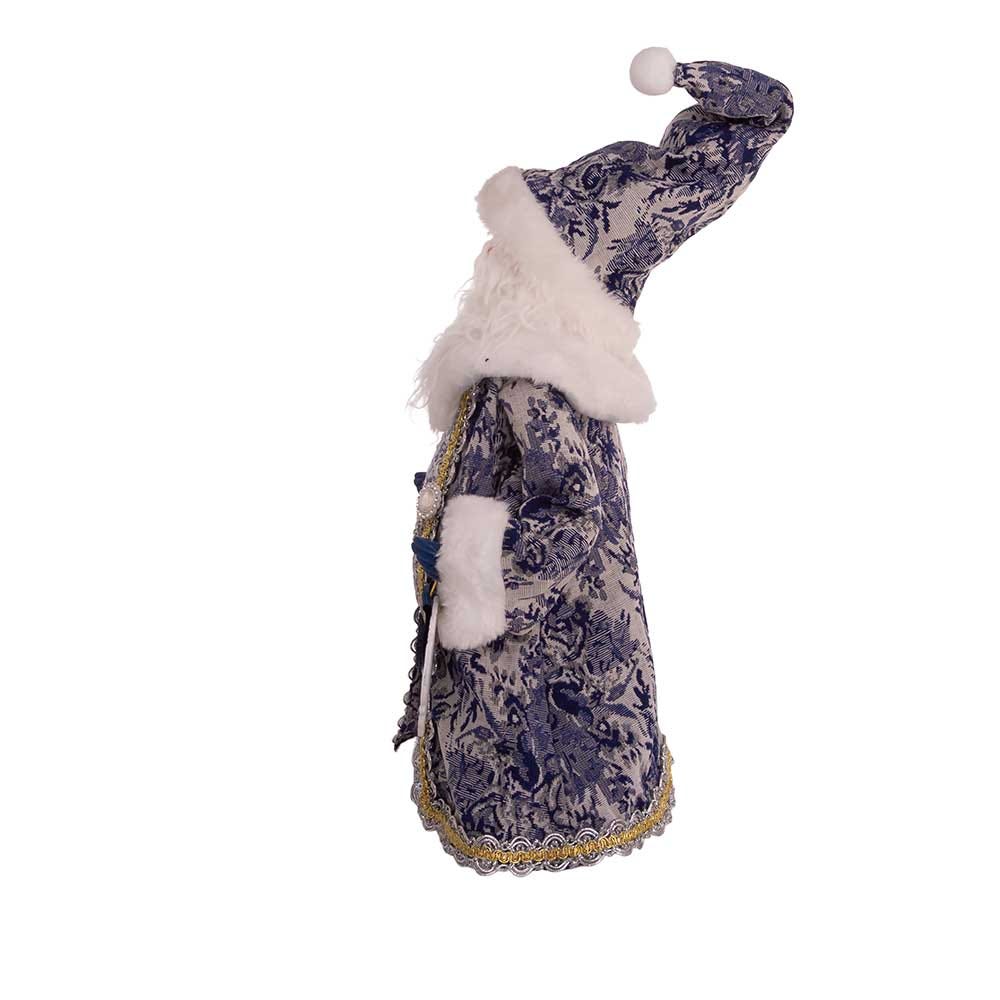 Kurt Adler 18-Inch Blue Santa Holding Oversized "Merry Christmas" Sign Table Piece