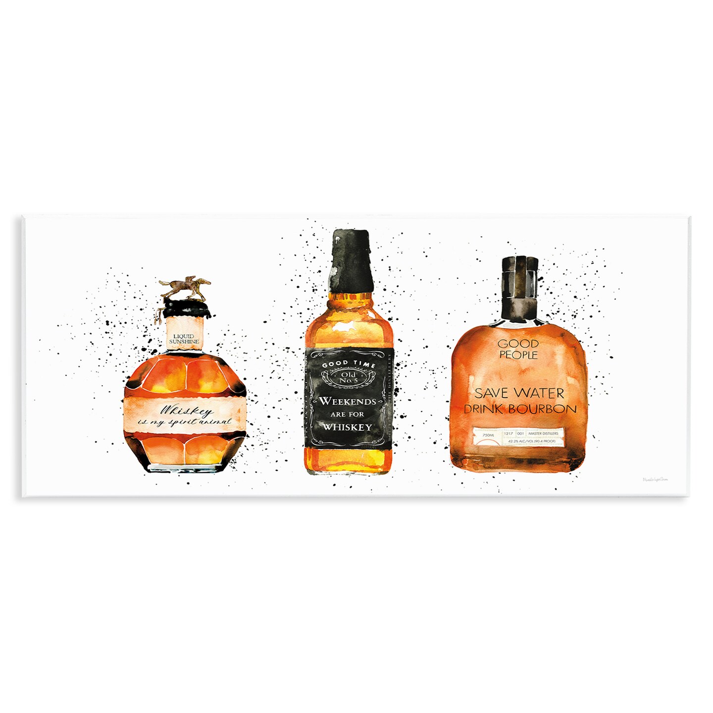 Stupell Industries Funny Phrases Whiskey Bottles Wall Plaque Art