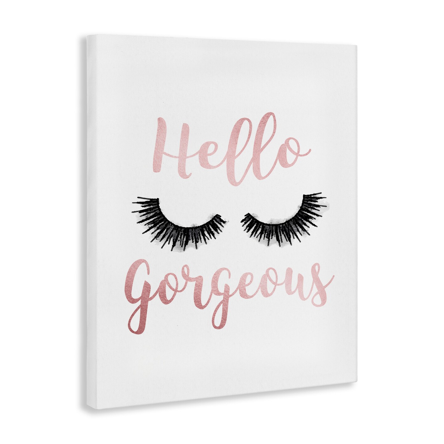 Stupell Industries Hello Gorgeous Black Eyelashes Canvas Wall Art