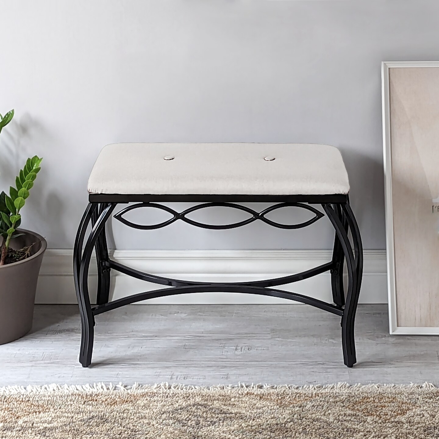 Mango Steam Bristol Vanity Bench, Entryway Bench