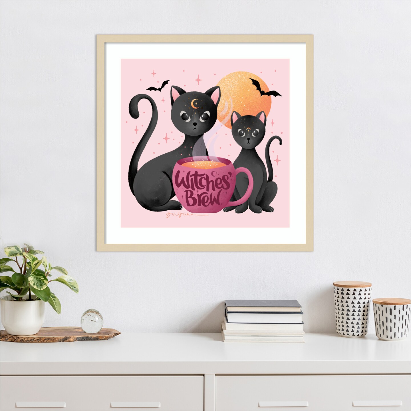 Witches Brew by Gia Graham Wood Framed Wall Art Print