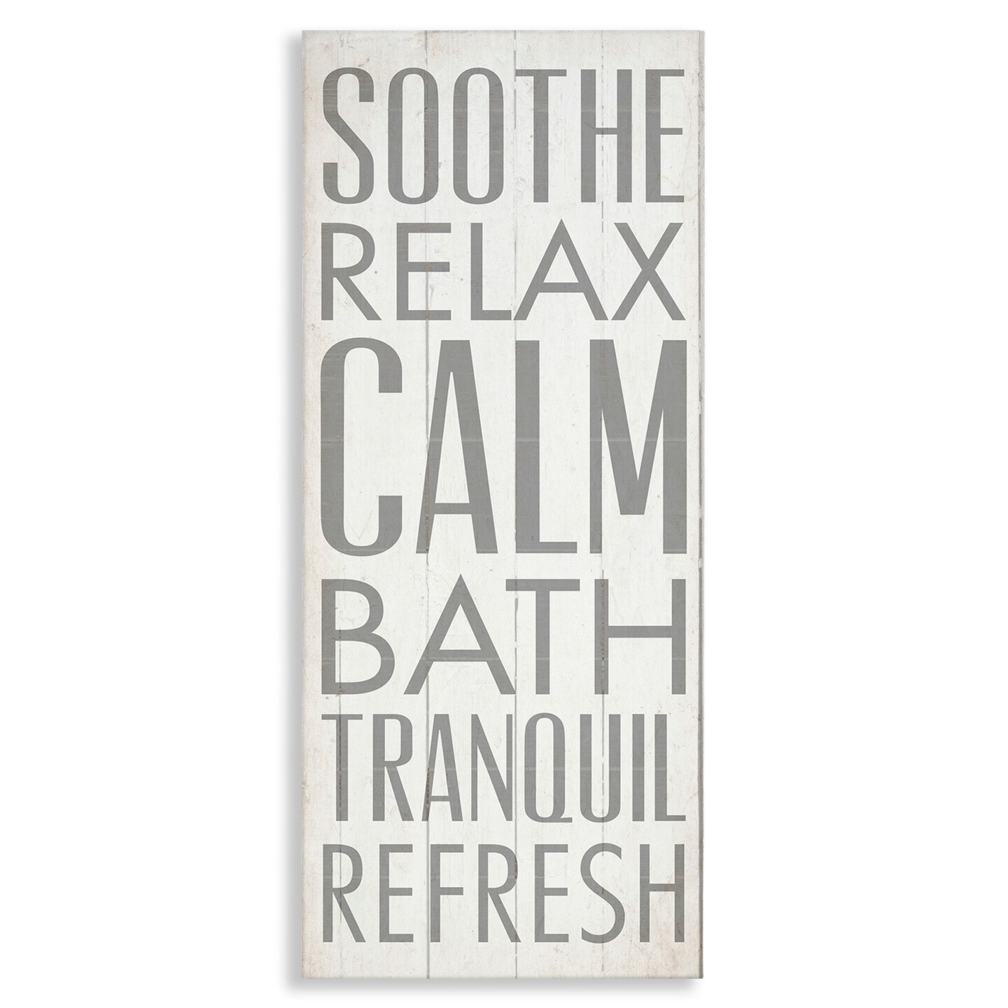 Stupell Industries Soothe Calm Relax Bath Bathroom Canvas Wall Art