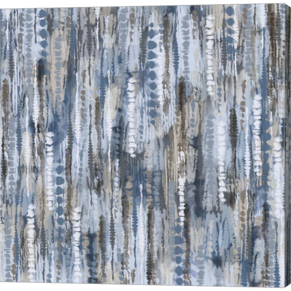 Boho Tie Dye Cool Water pattern by Tina Lavoie 24&#x22; x 24&#x22; Canvas Wall Art
