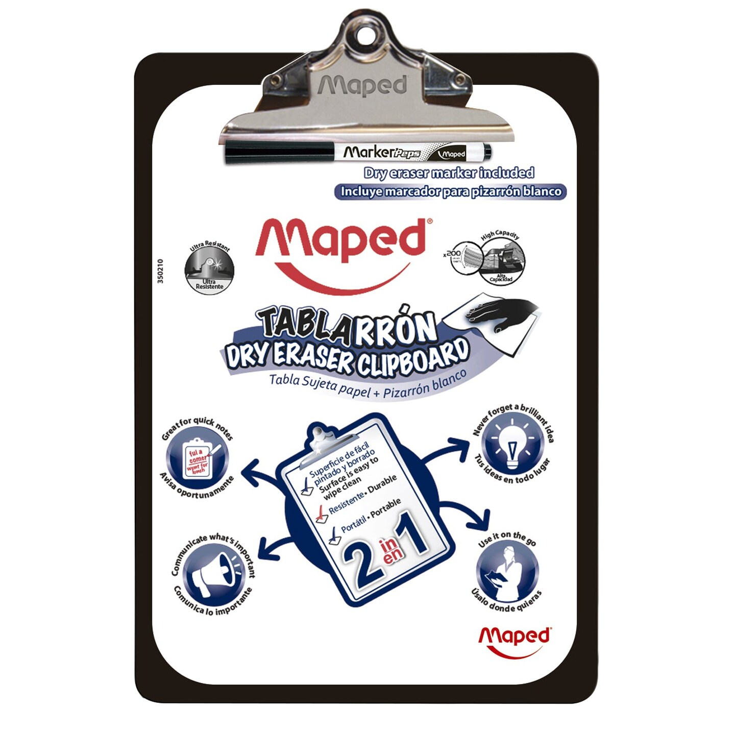 Dry Erase Clipboard &#x26; Marker&#x27;Peps Dry Erase Fine Tip Marker