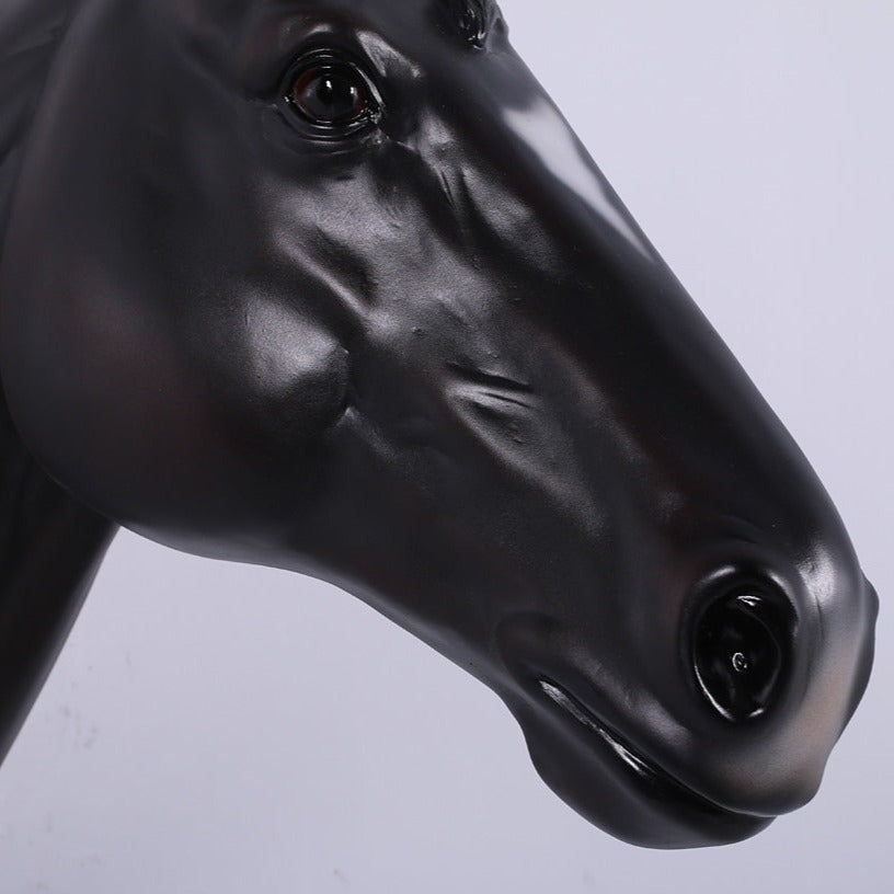 Dark Brown Horse Head Statue