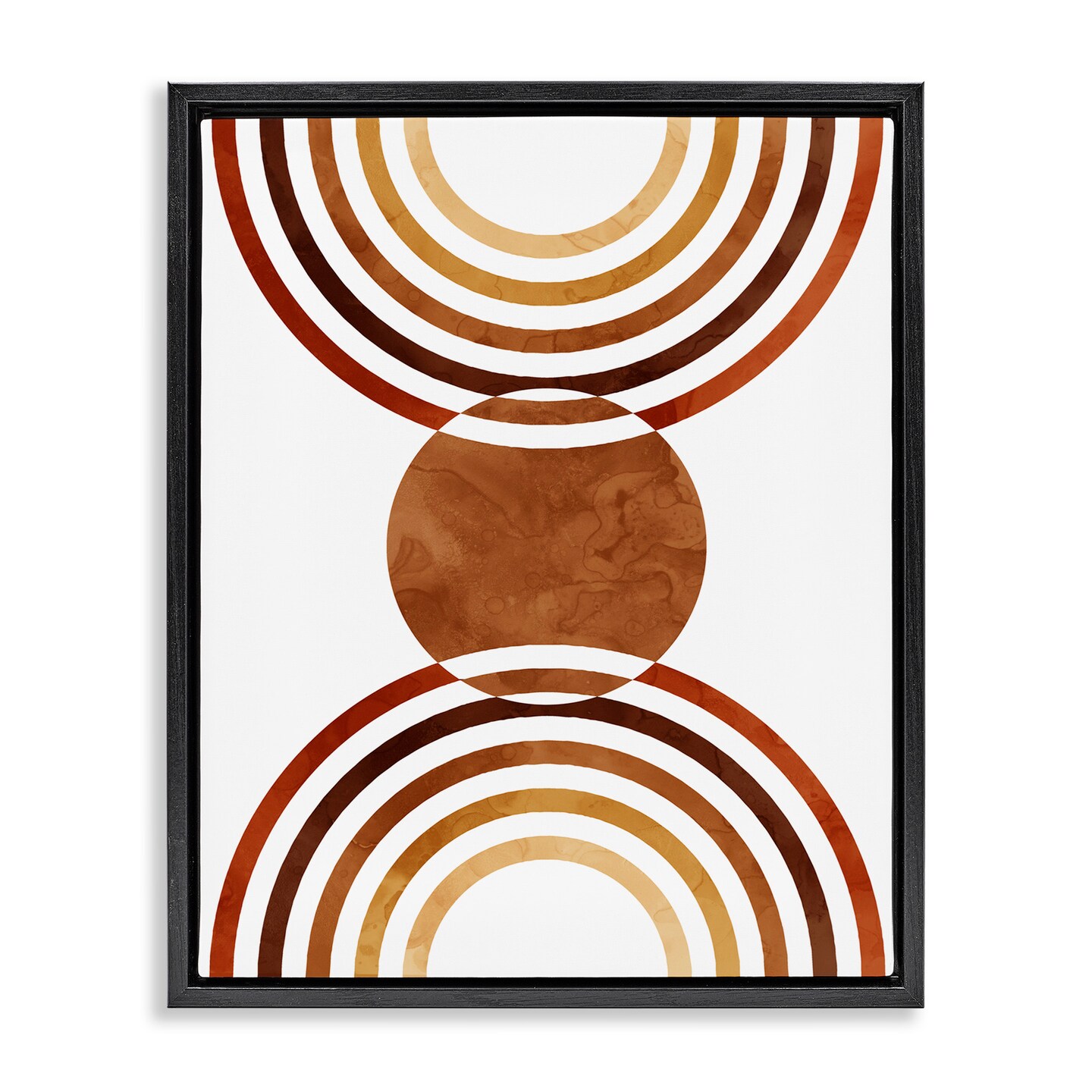 Stupell Industries Boho Earthy Arches Framed Floater Canvas Wall Art
