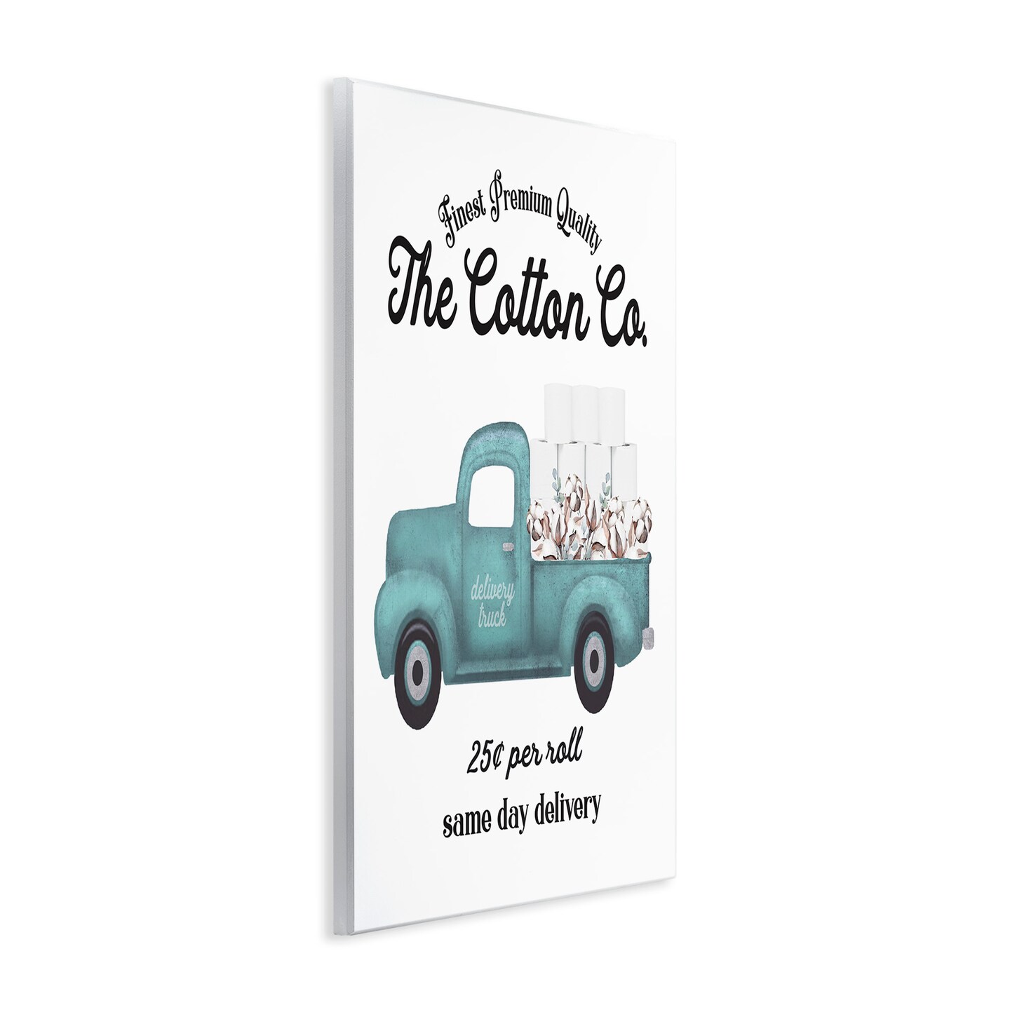 Stupell Industries Toilet Paper Cotton Delivery Truck Wall Plaque Art