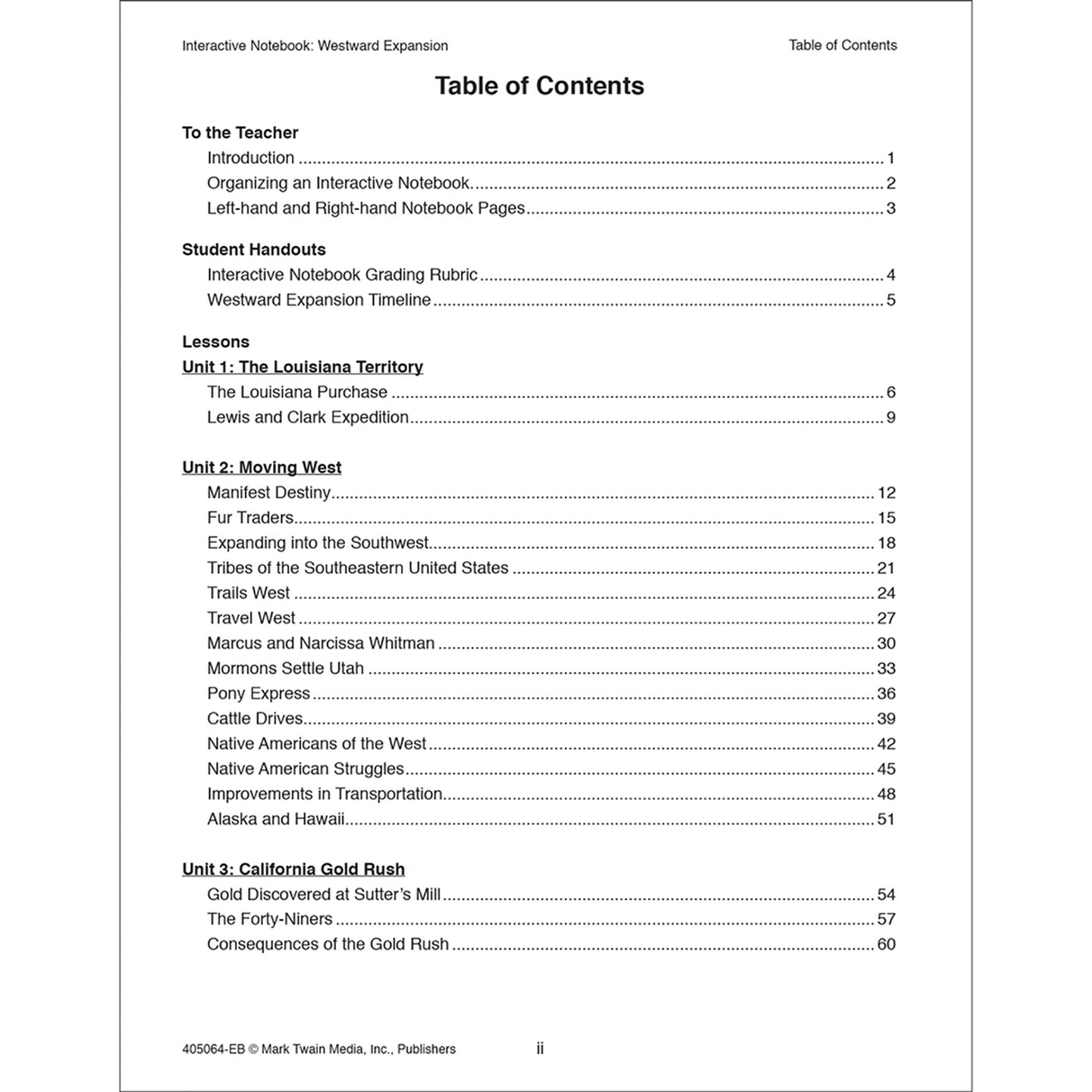 Interactive Notebook: Westward Expansion Resource Book, Grade 5-8