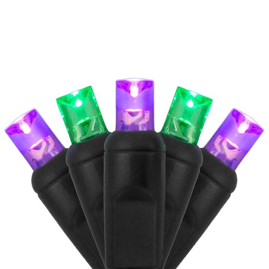 70 5mm Purple, Green LED Halloween Lights, 4&#x22; Spacing, Black WirePlay the 70 5mm Purple, Green LED Halloween Lights, 4&#x22; Spacing, Black Wire video70 5mm Purple, Green LED Halloween Lights, 4&#x22; Spacing, Black Wire70 5mm Purple, Green LED Halloween Ligh