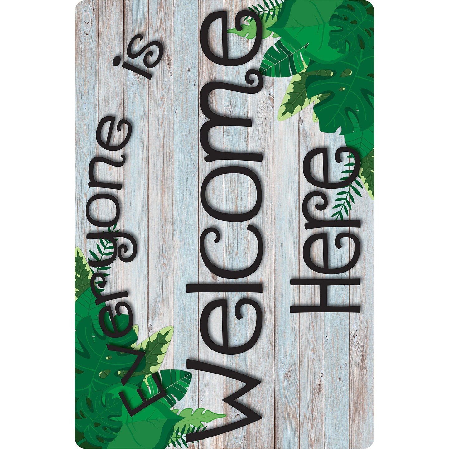 Computer Mouse Pad, 8&#x22; x 10&#x22;, Everyone is Welcome Here, Beech Wood, Greenery, Pack of 6