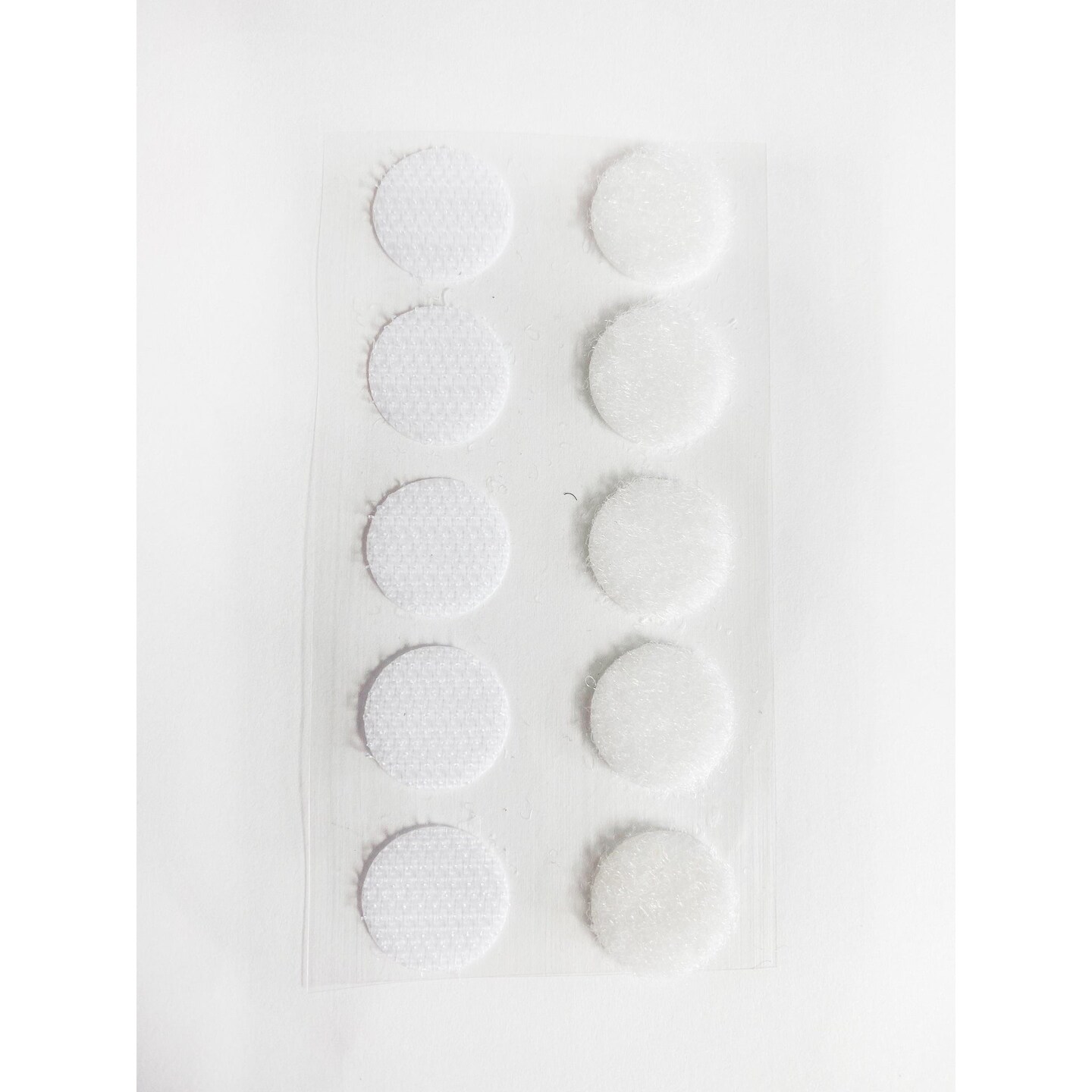 Self-Sticking Hook &#x27;N Loop Dots 5/8&#x22;, White, 10 Sets