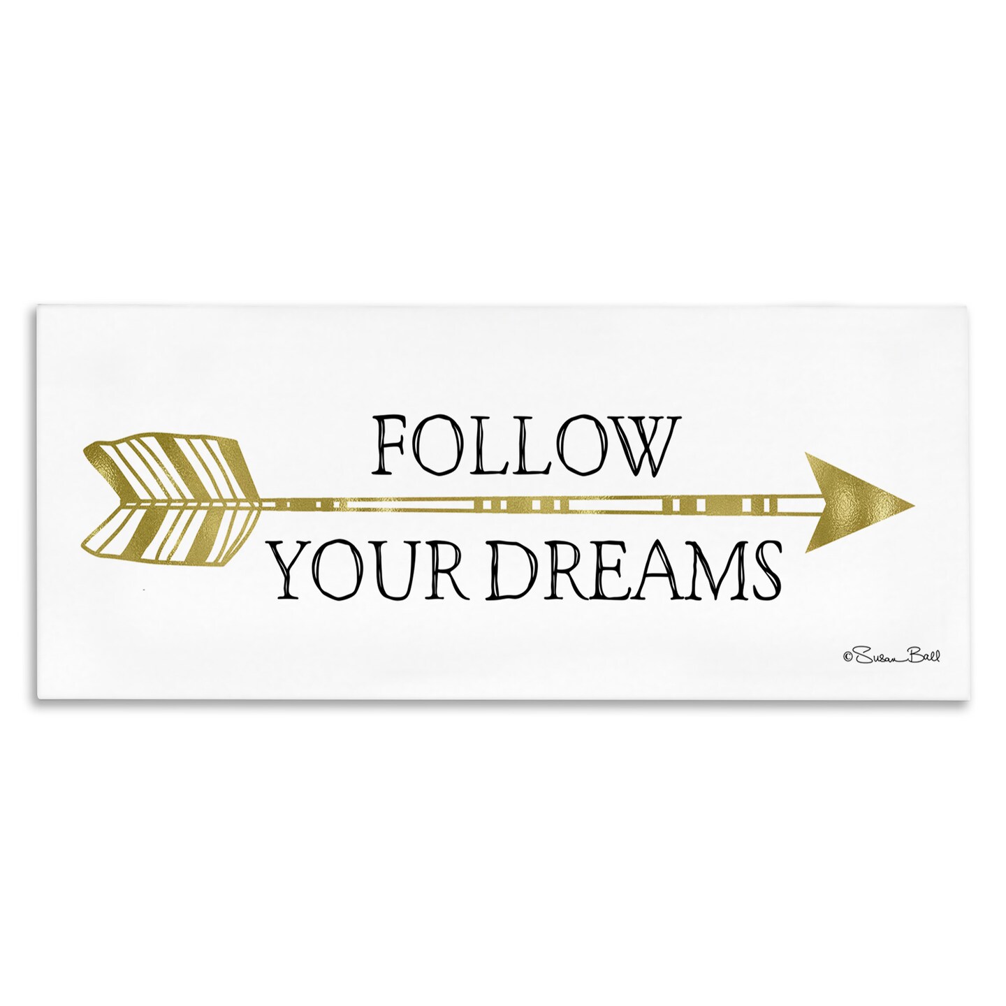 Stupell Industries Follow Your Dreams with Arrow Canvas Wall Art