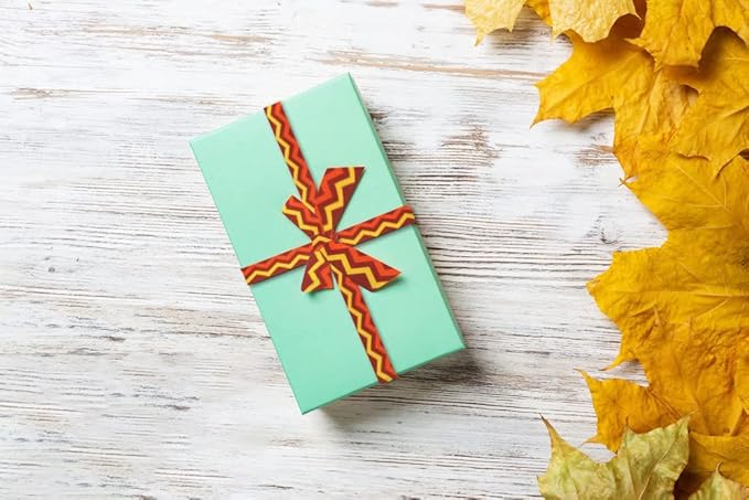 6 rolls 30 yards of fall ribbons, autumn harvest ribbons, wave polyester satin ribbon. Thanksgiving Pumpkin Maple Leaf Orange Ribbon 3/8" Wide for Gift Wrapping DIY Projects Fall Thanksgiving Decor