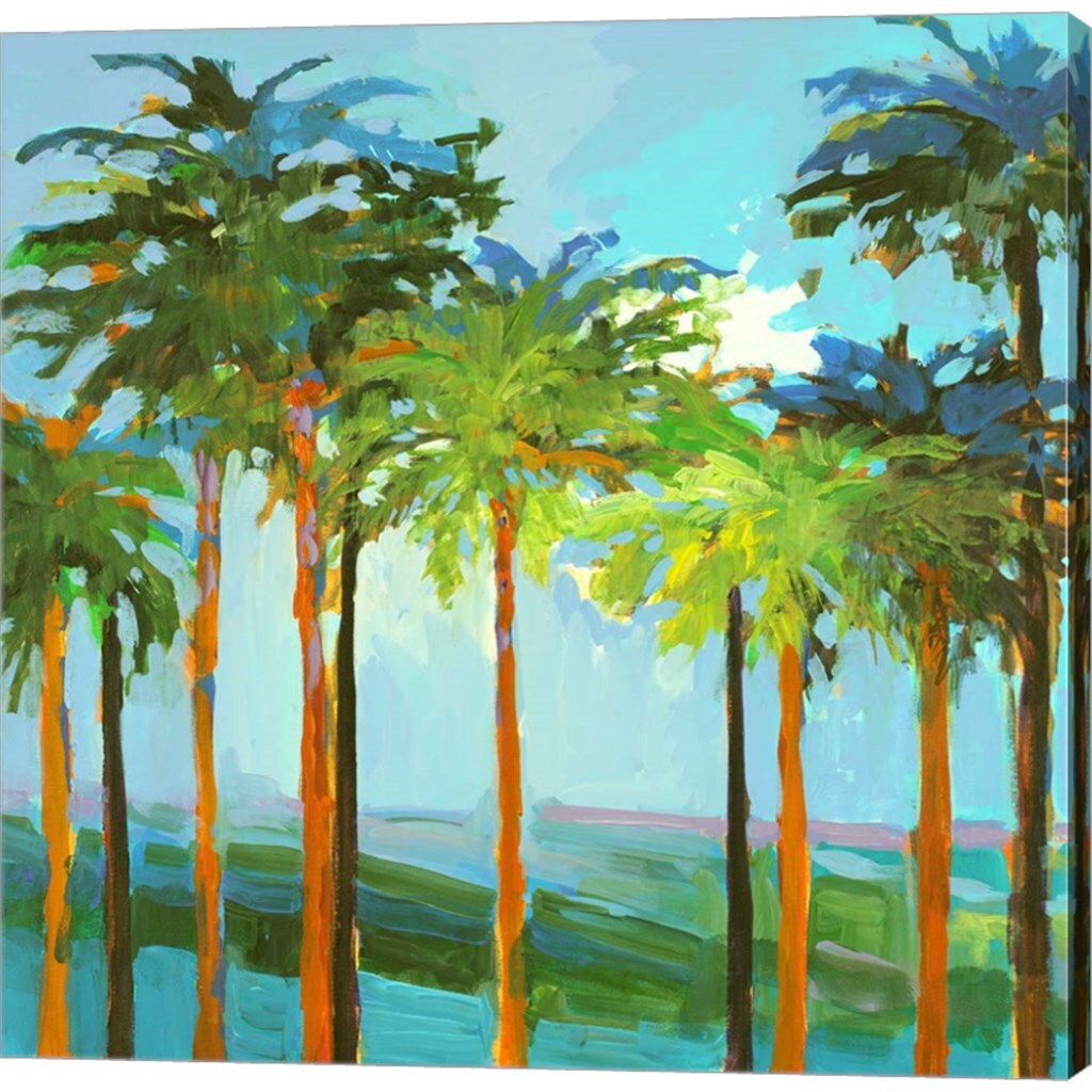 Sunny Palm Trees by Jane Slivka 24&#x22; x 24&#x22; Canvas Wall Art