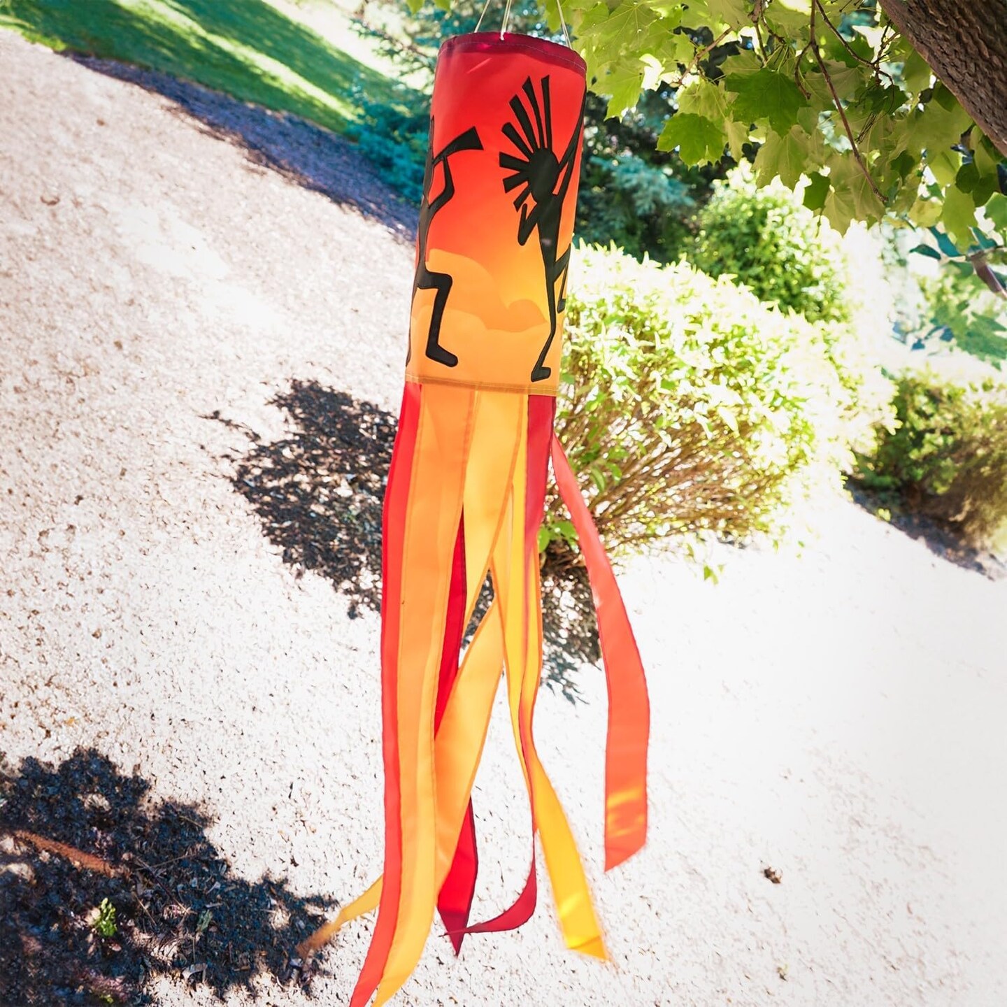 In the Breeze 5233 — Dancing Kokopelli Inspiration Windsock™ — Vibrant Southwest Outdoor Garden Décor